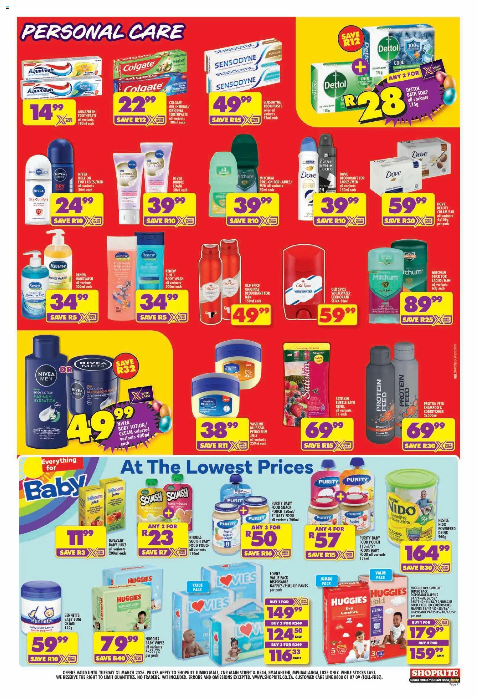 New Shoprite catalogue – valid from 19.03.2026 | Page: 7 | Products: Apples, Cream, Soap, Deodorant