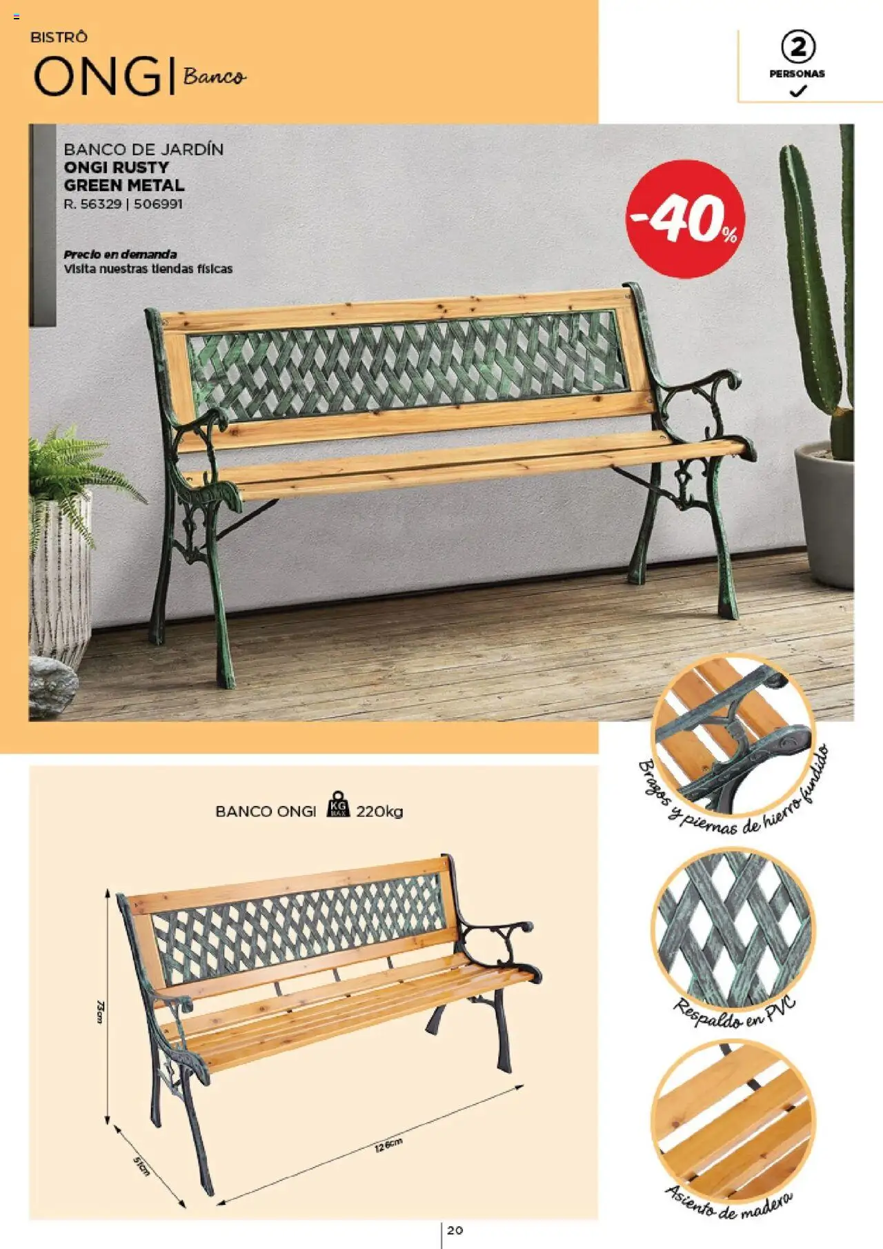 Espaço Casa - Catálogo AireLibre 2025 │ válido de 12.05.2025 | Página: 20 | Produtos: Banco