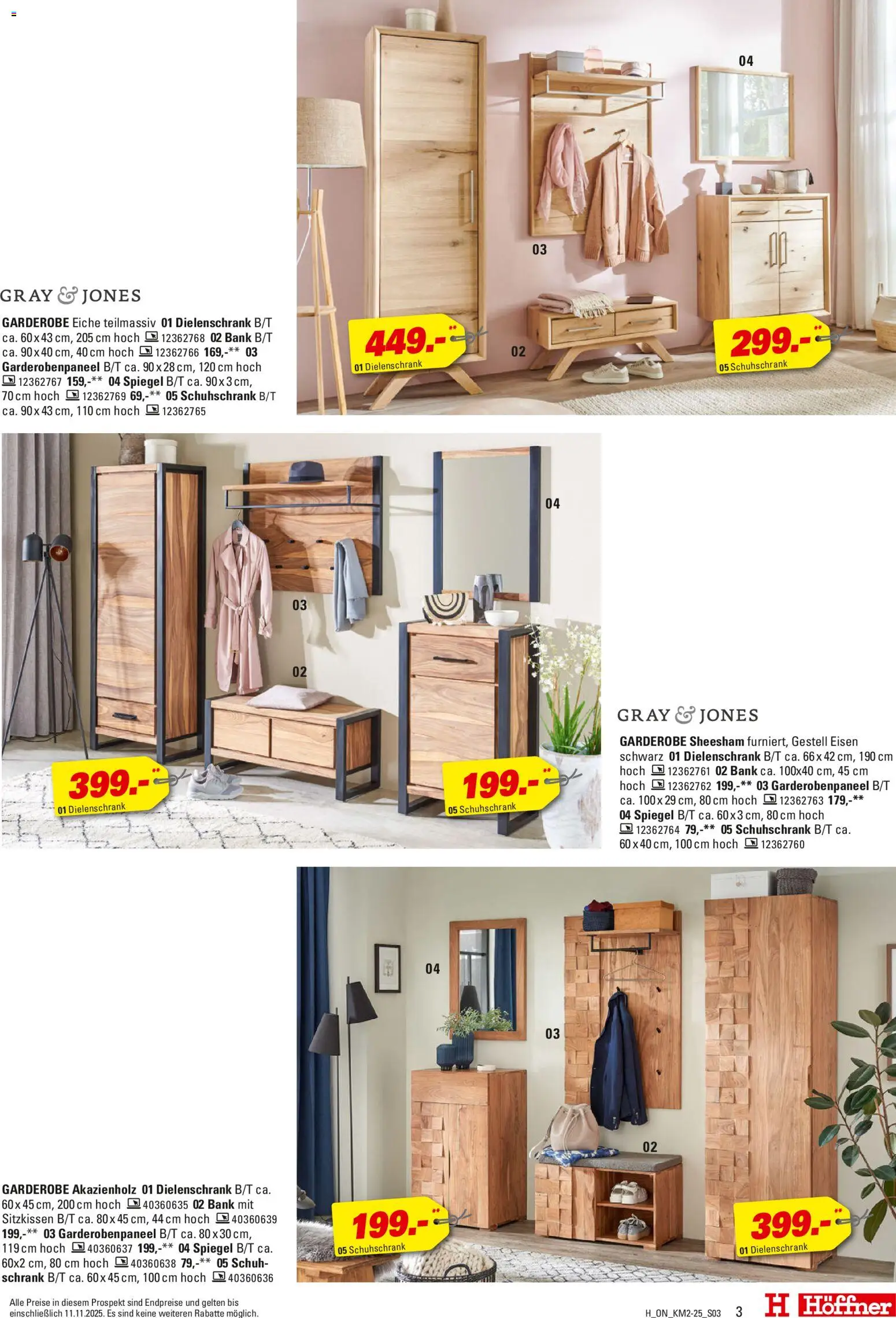 Höffner Kleinmöbel Spezial – gültig ab 29.10.2025 | Seite: 3 | Produkte: Schrank, Spiegel