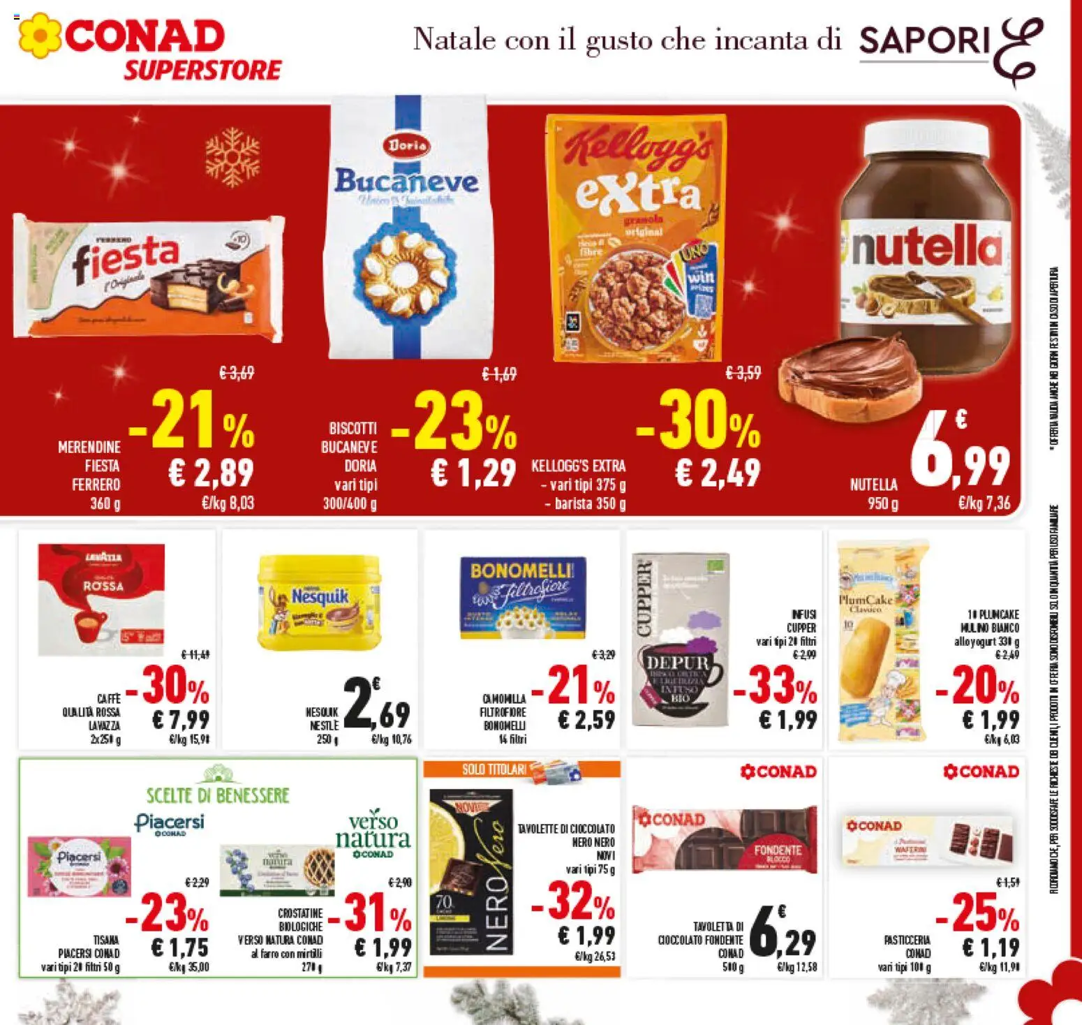 Volantino Conad del 15.12.2025 | Pagina: 39 | Prodotti: Caffè, Biscotti, Crostatine, Mirtilli