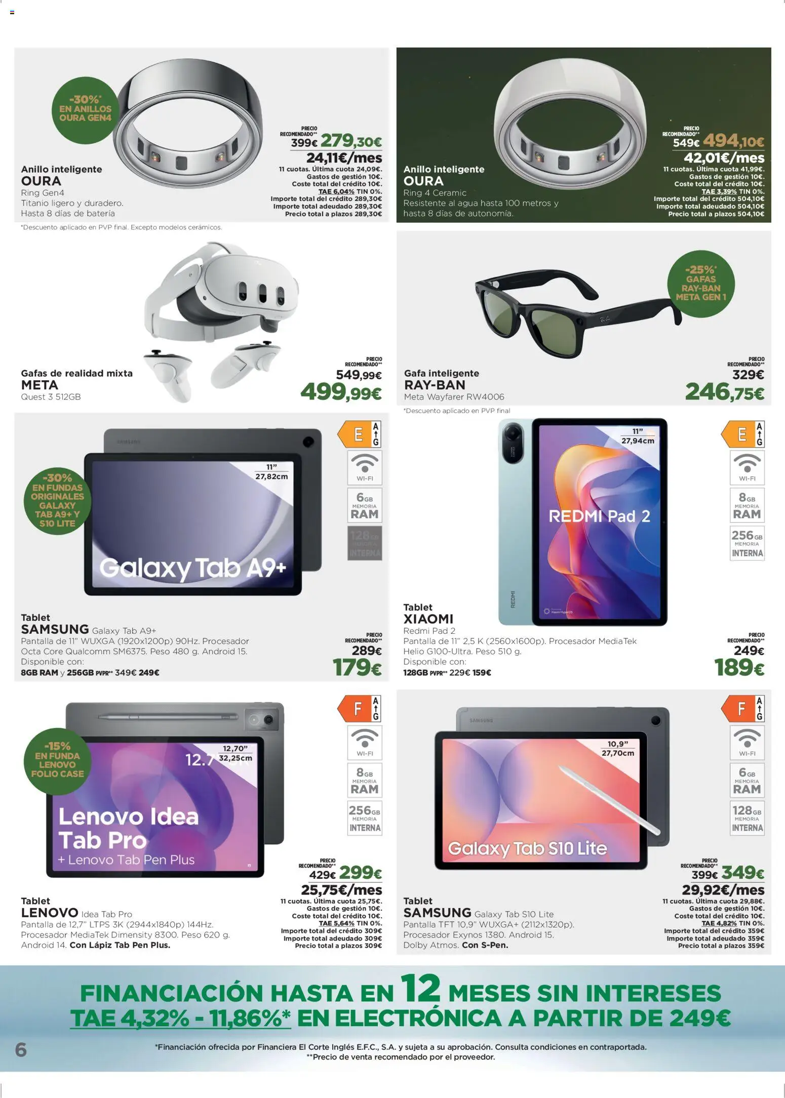 El Corte Inglés ofertas │ válido desde el 29.12.2025 | Página: 6 | Productos: Anillos, Funda, Peso, Batería