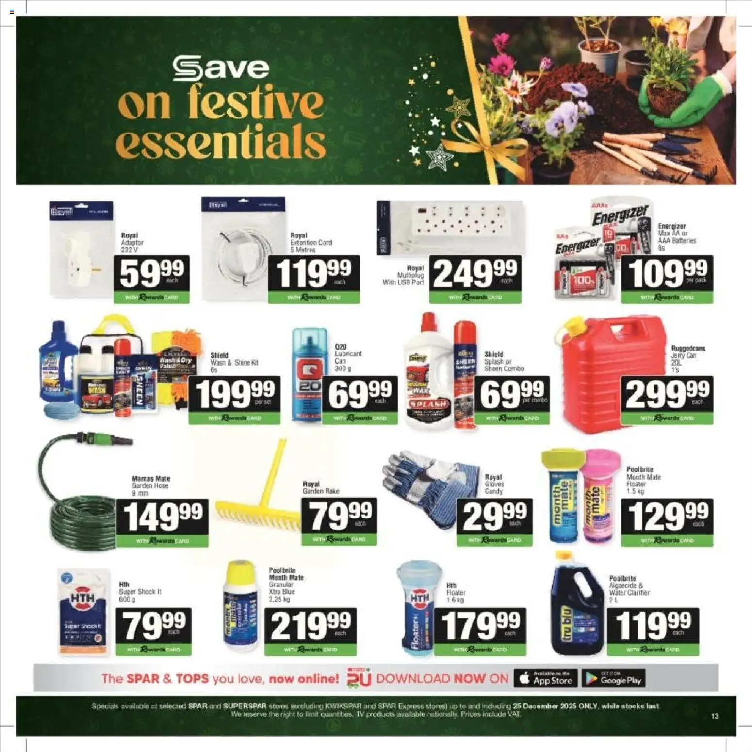 New Superspar catalogue – valid from 08.12.2025 | Page: 29 | Products: Gloves, USB, Garden hose, Water