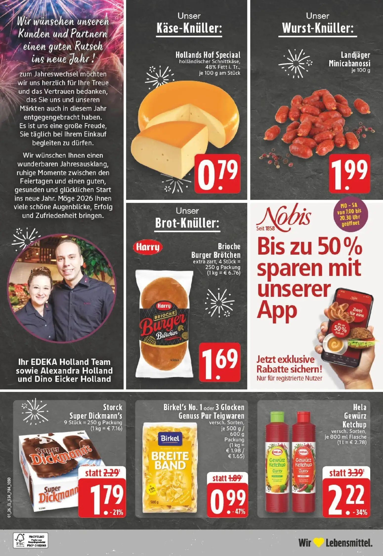 Edeka prospekt Roetgen	 – gültig ab 28.12.2025 | Seite: 30 | Produkte: Burger, Pasta, Ketchup, Uhr