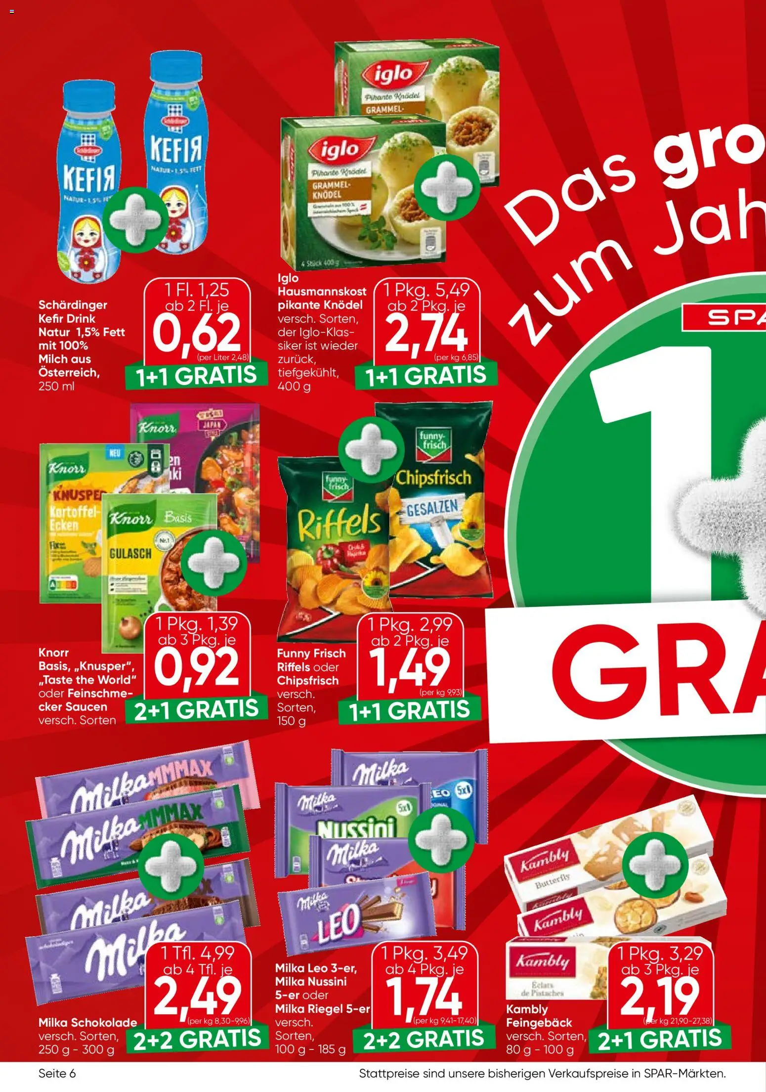 Eurospar Flugblatt - Steiermark gültig ab 02.01.2026 | Seite: 6 | Produkte: Milch, Schokolade