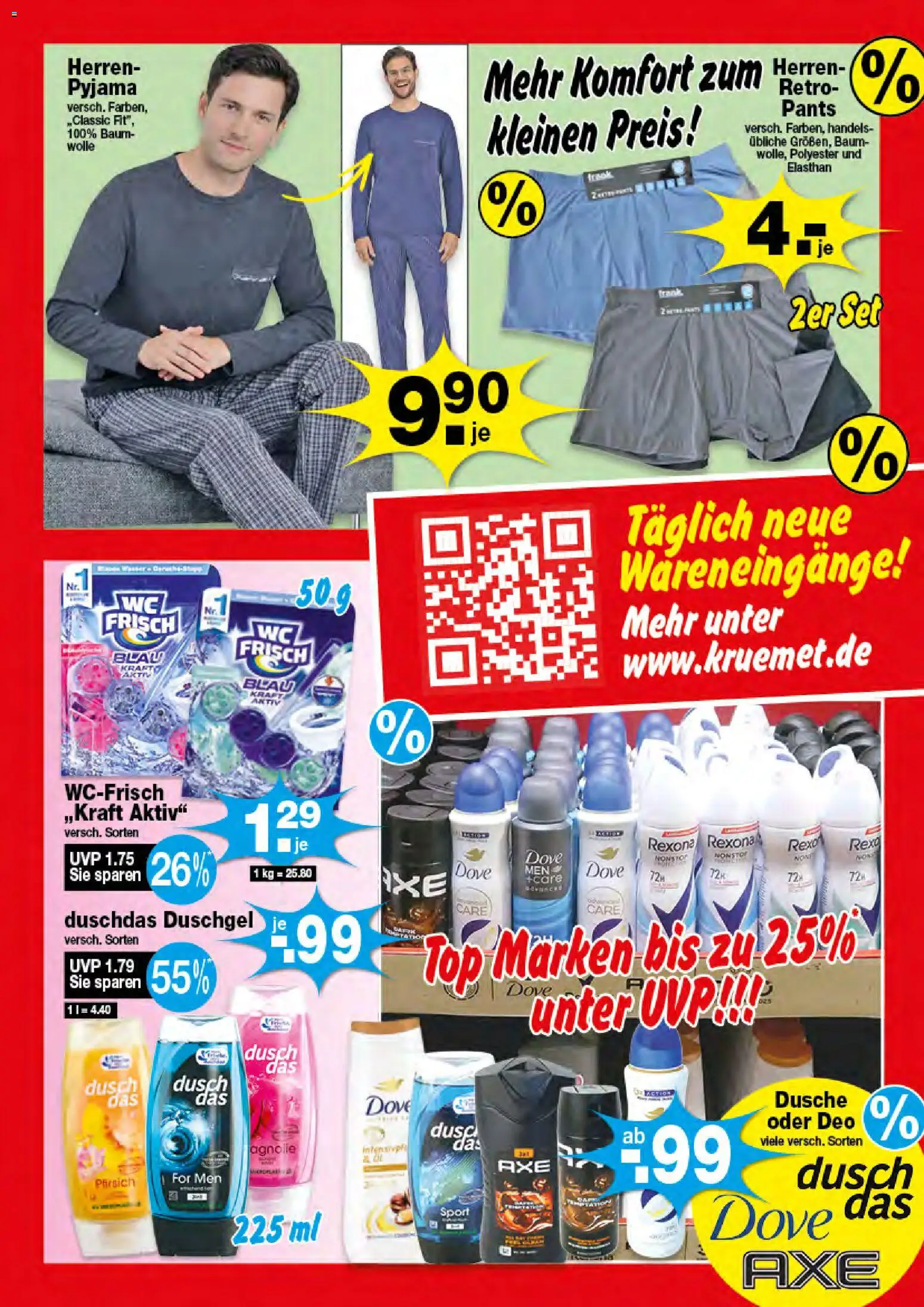 KRÜMET Prospekt – gültig ab 02.02.2026 | Seite: 3 | Produkte: Dusche, Duschgel, Duschdas, Pyjama