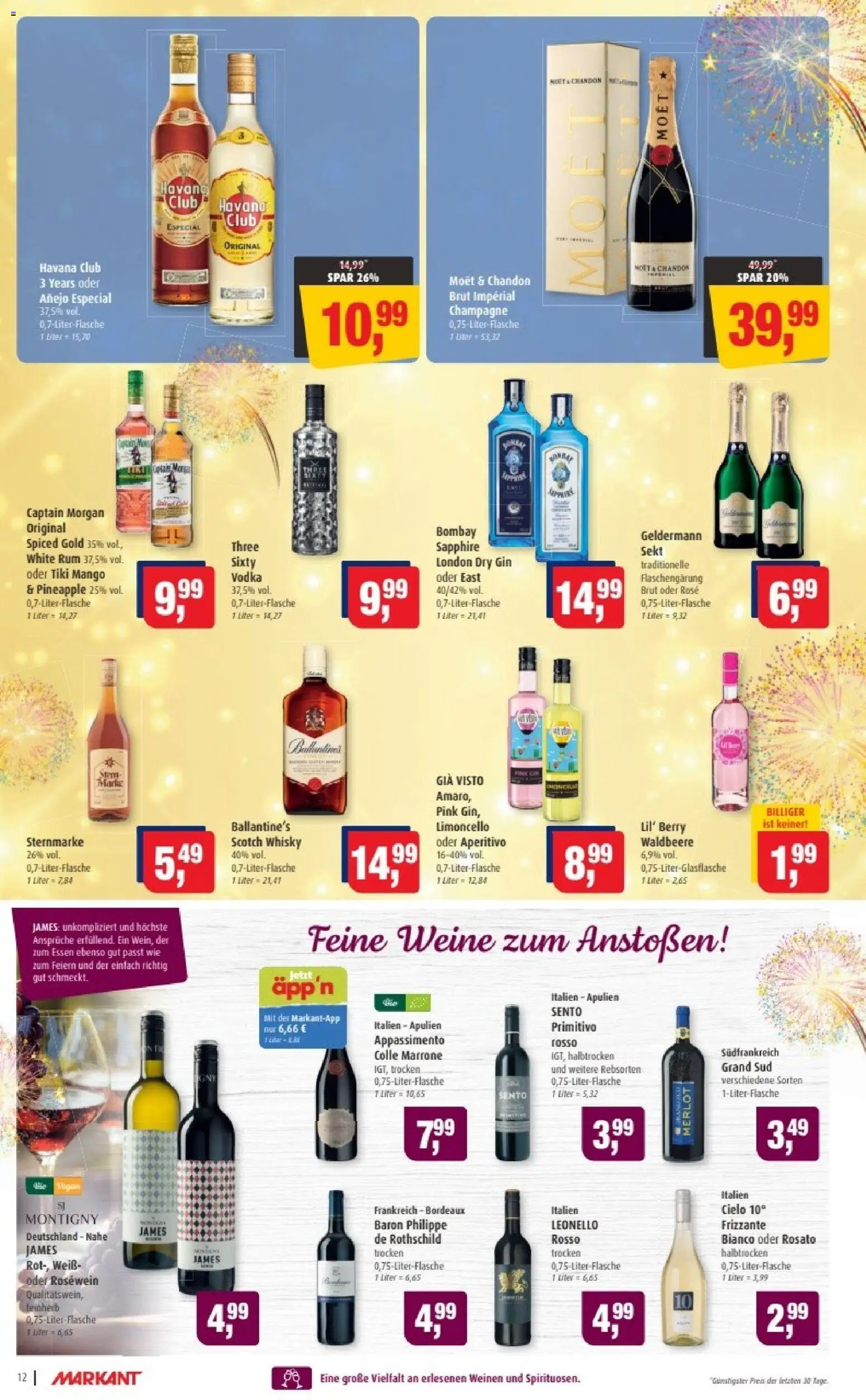 Markant Prospekt 	 – gültig ab 29.12.2025 | Seite: 12 | Produkte: Whisky, Rum, Mango, Captain morgan