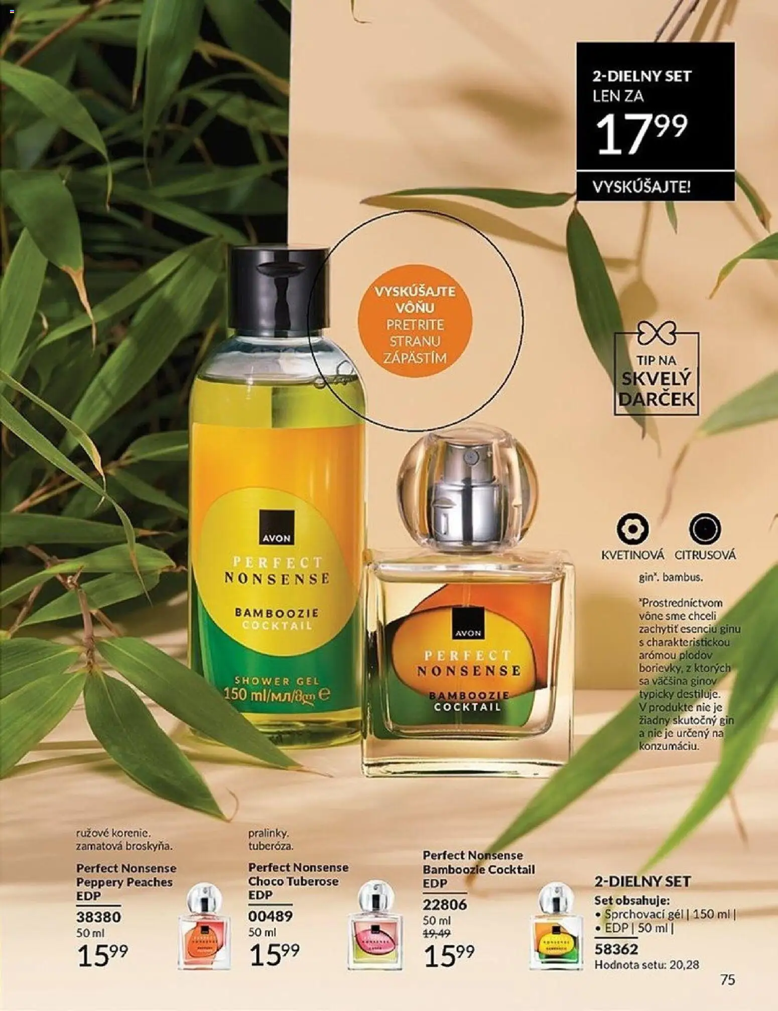 Nové Avon akcie – leták je platný od 01.04.2026 | Strana: 75 | Produkty: Gin