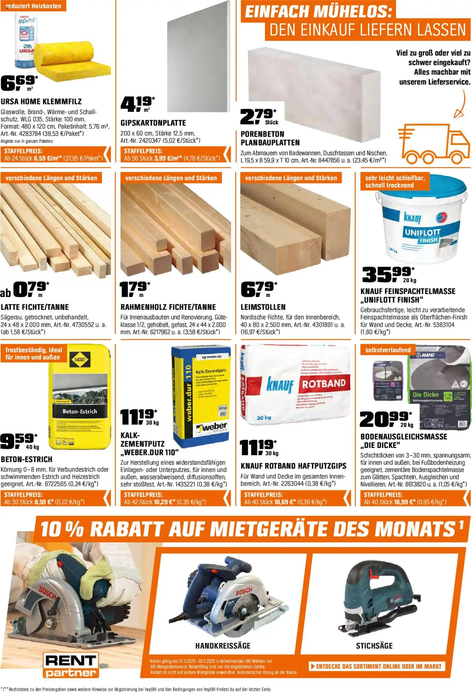 Obi Prospekt 	 – gültig ab 01.11.2025 | Seite: 21 | Produkte: Bosch, Decke, Finish