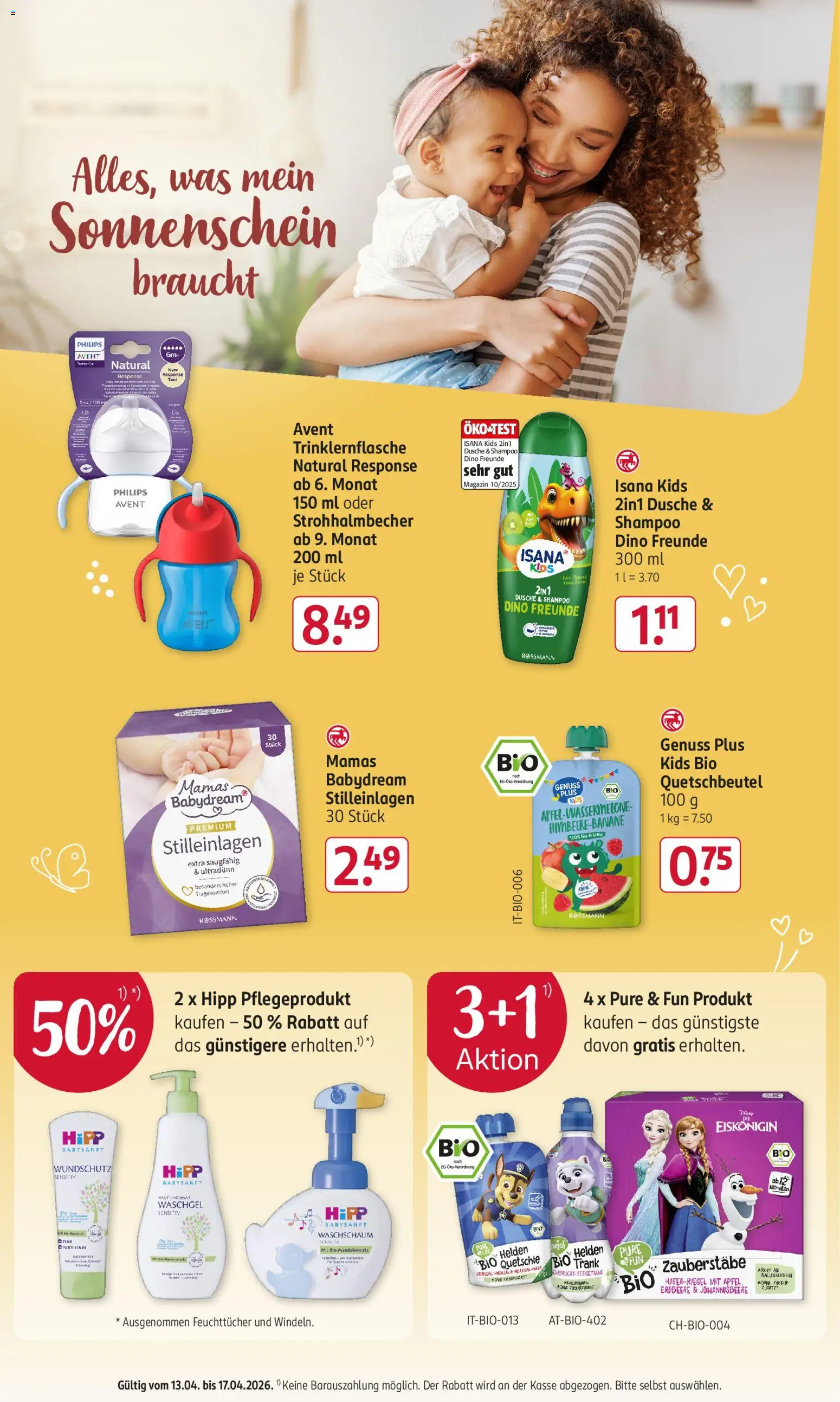 Rossmann Prospekt 	 – gültig ab 13.04.2026 | Seite: 15 | Produkte: Philips, Dusche, Äpfel, Shampoo