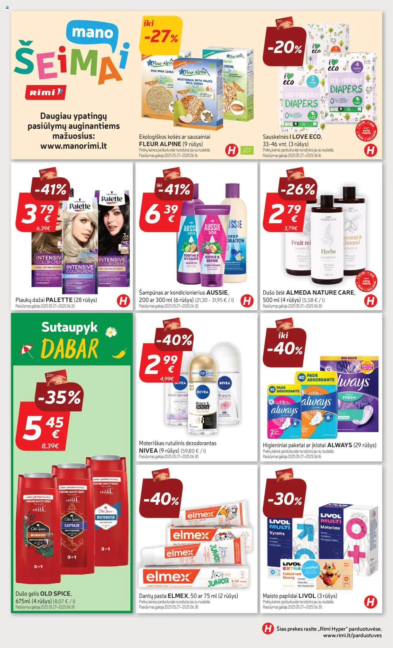 Rimi leidinys│galioja nuo 03.06.2025 | Puslapis: 32 | Prekių: Sausainiai, Šampūnas, Dušo želė, Dezodorantas
