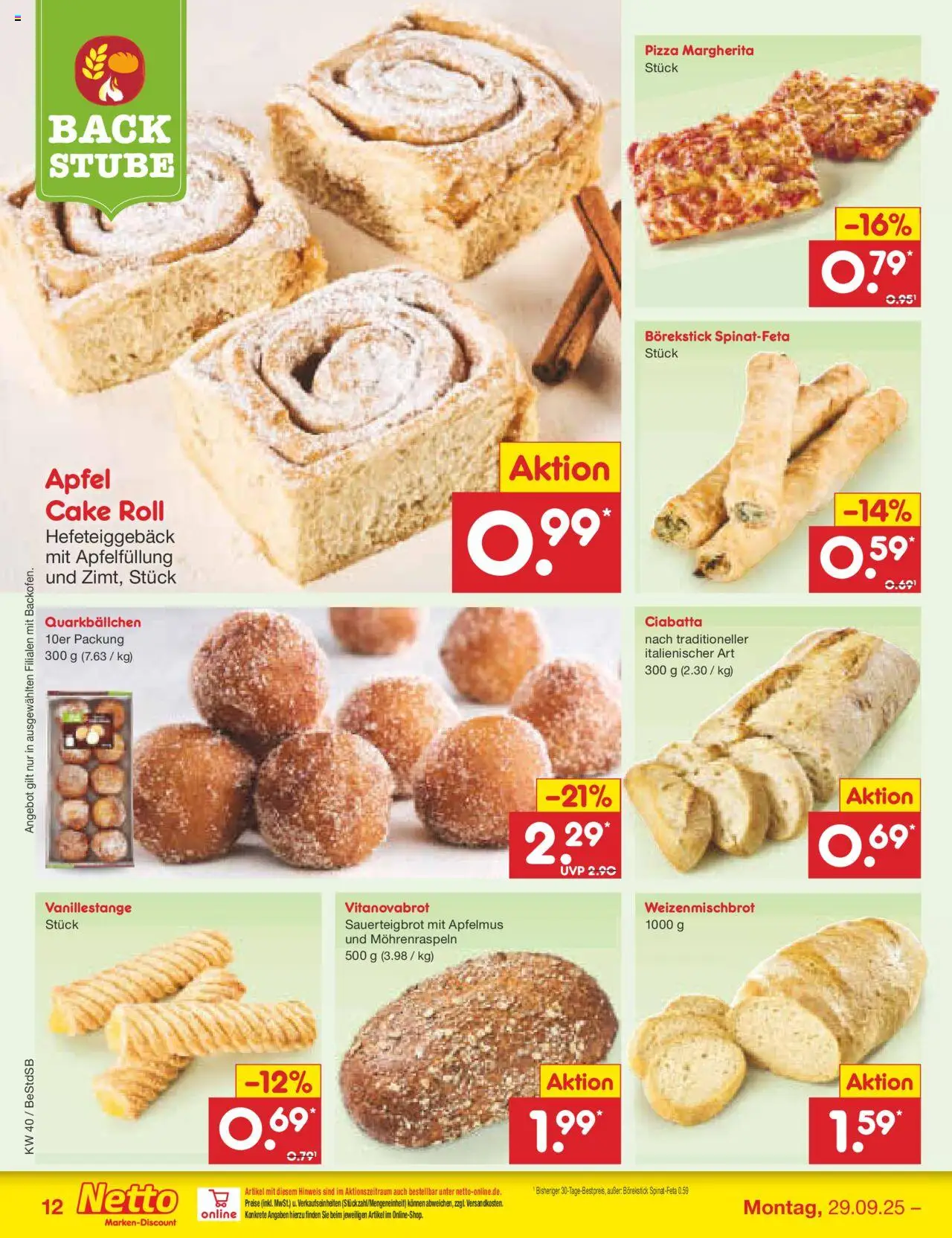 Netto Marken-Discount Prospekt 	 – gültig ab 29.09.2025 | Seite: 12 | Produkte: Äpfel, Pizza