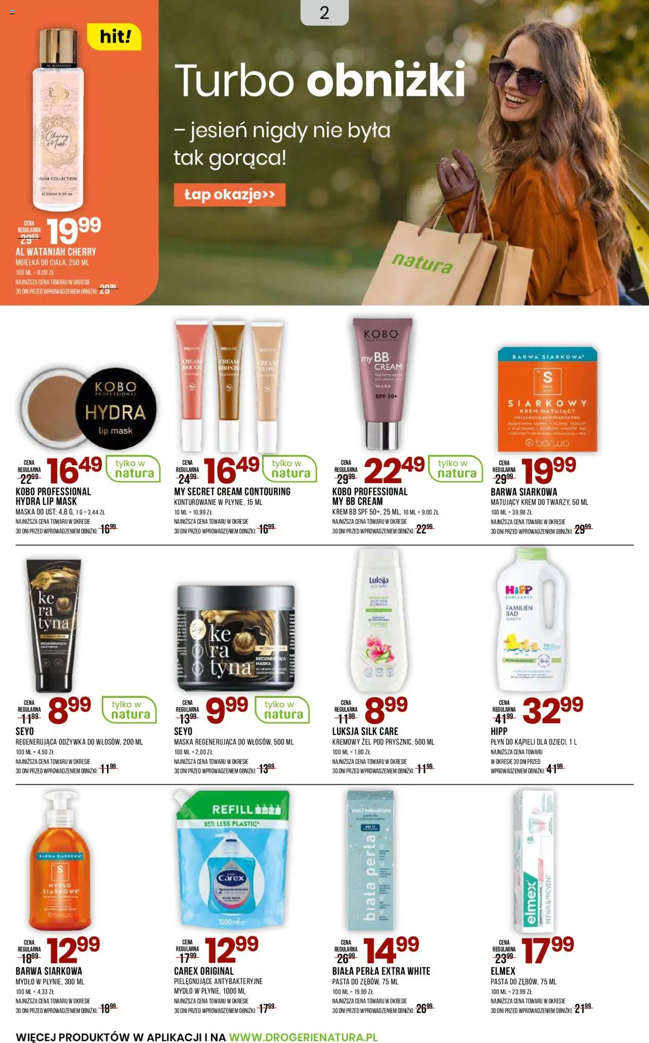 Drogerie Natura Gazetka od 20.09.2025 | Strona: 2 | Produkty: Płyn do kąpieli, Odżywka, Body, Mydło