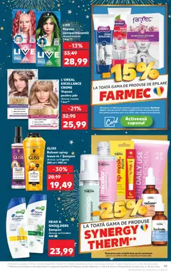 Ofertele Kaufland valabile de la 24.12.2025 | Pagină: 41 | Produse: Serum, Balsam, Cremă depilatoare, Benzi depilatoare
