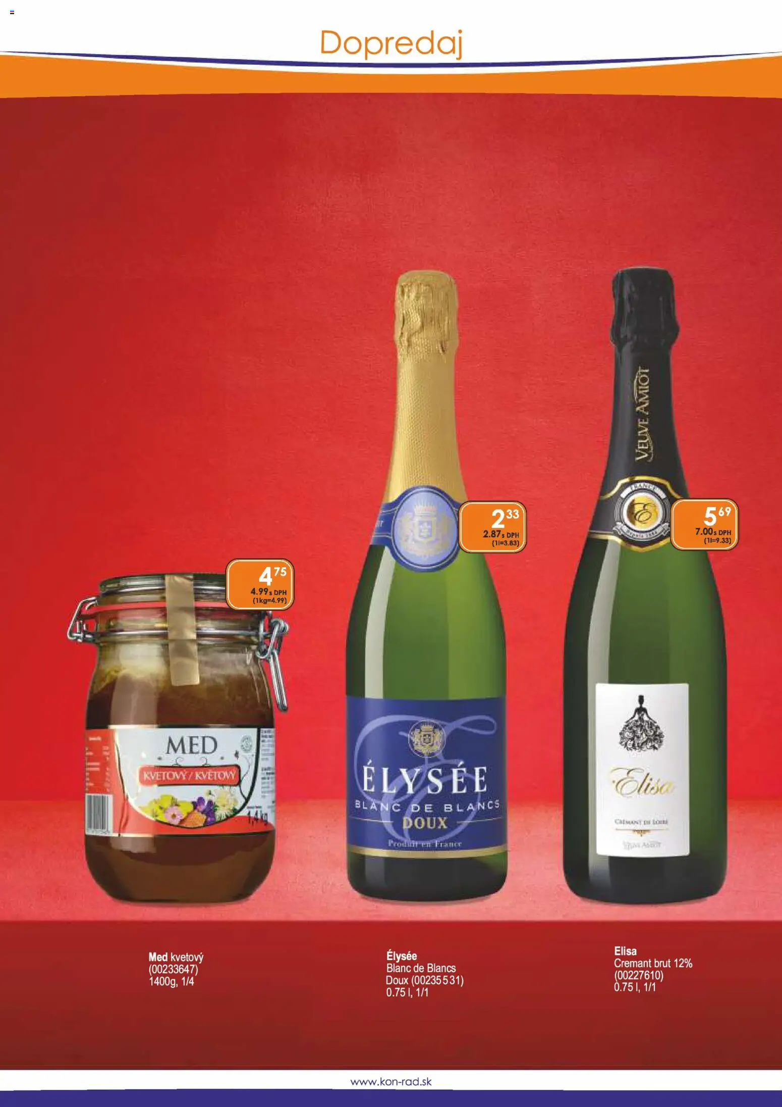 Nové KON - RAD akcie – leták je platný od 01.12.2025 | Strana: 55 | Produkty: Med