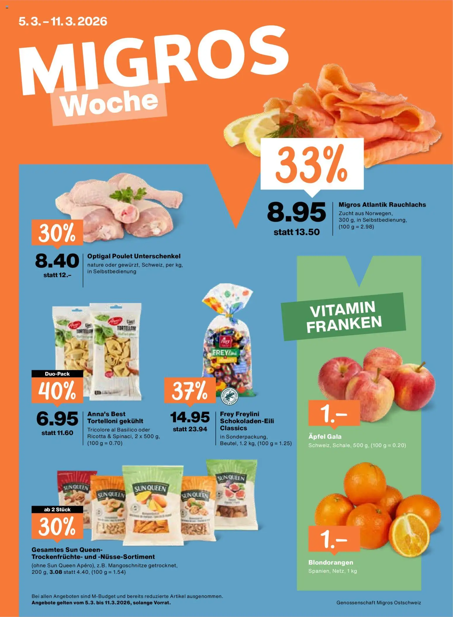 Migros aktionen – gültig ab 03.03.2026 | Seite: 1 | Produkte: Äpfel