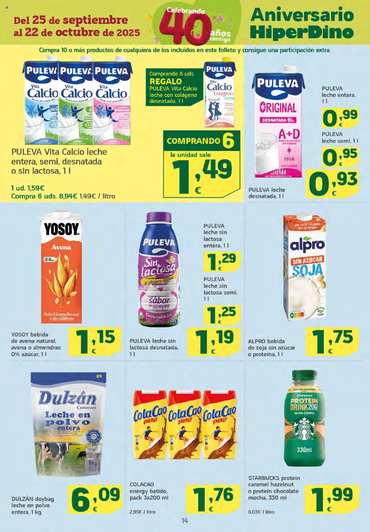 HiperDino folleto │ válido desde el 25.09.2025 | Página: 14 | Productos: Polvo, Κρεμάστρα, Chocolate, Bebida de soja