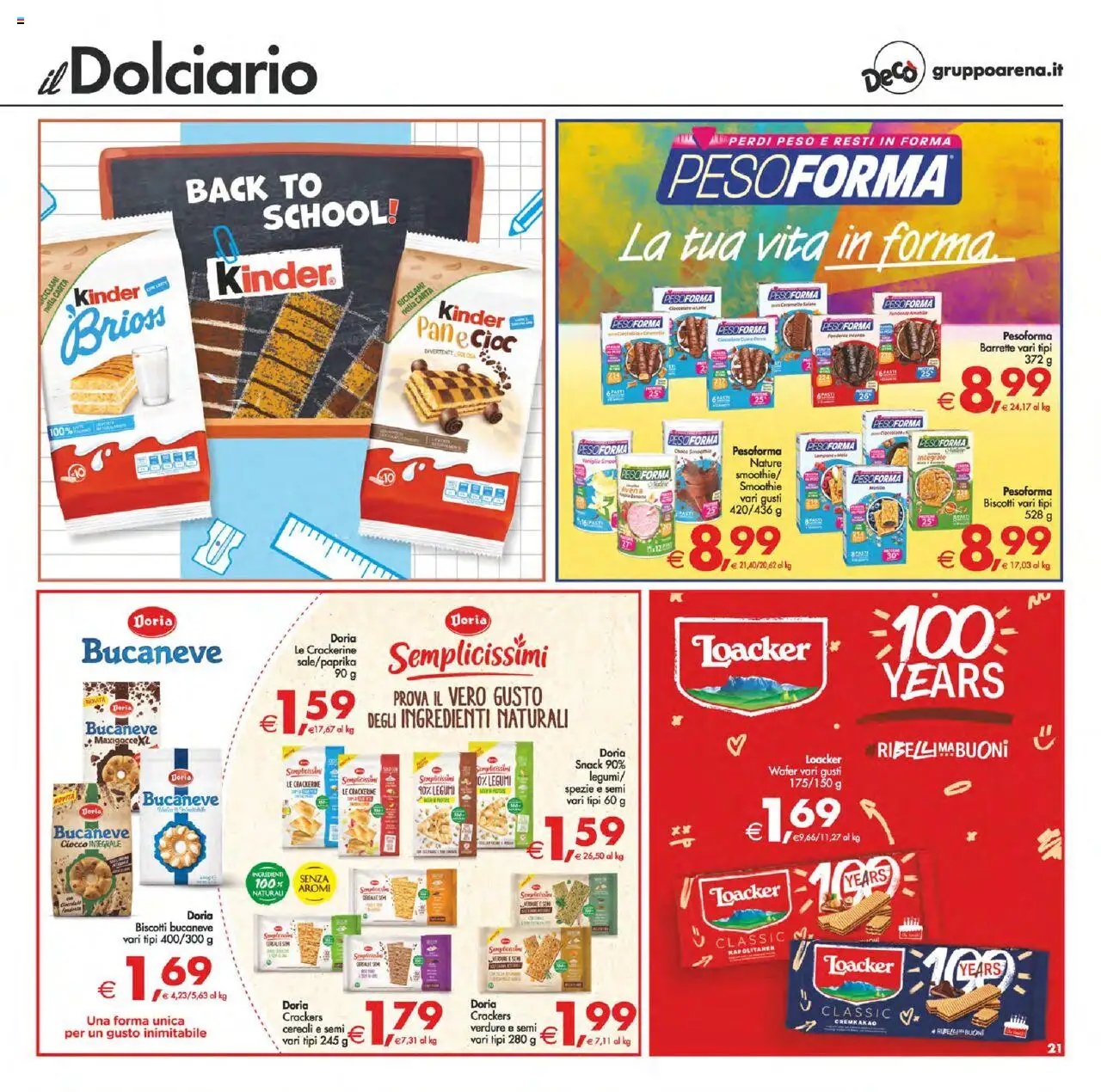 Volantino Decò del 22.08.2025 | Pagina: 21 | Prodotti: Cereali, Biscotti, Spezie, Crackers