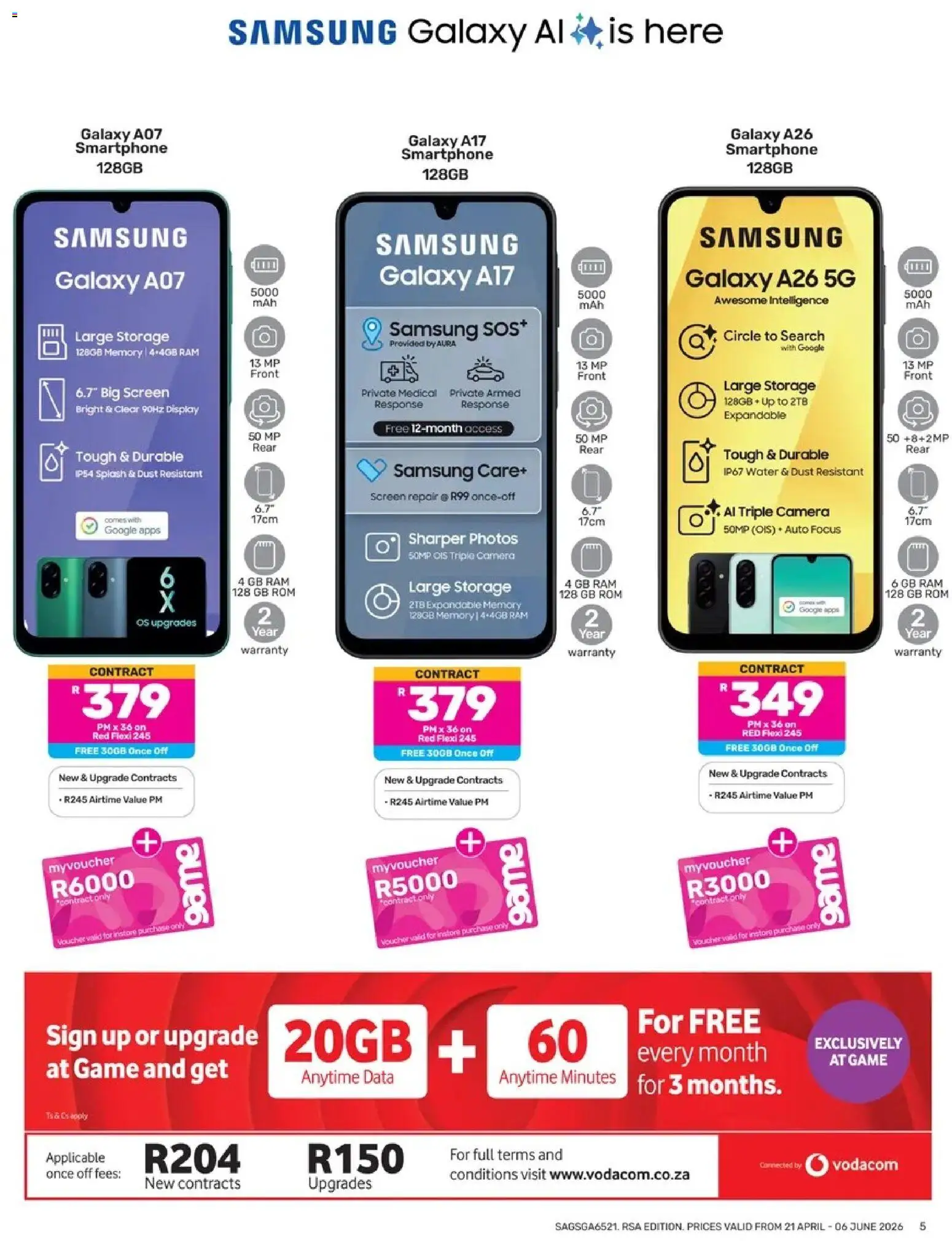 New Game catalogue – valid from 21.04.2026 | Page: 5 | Products: Data, Smartphone, Camera, Water