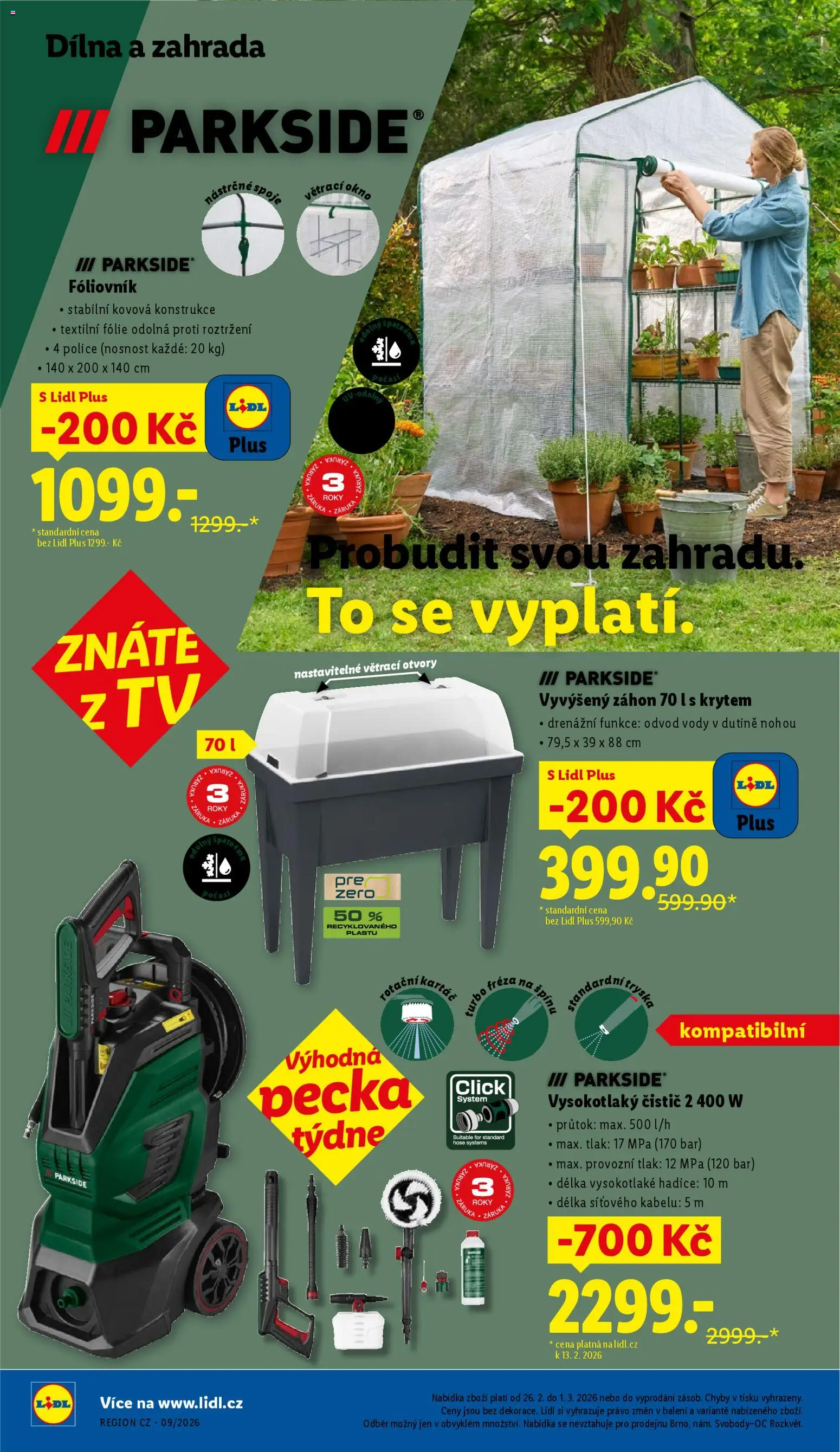 Lidl leták - Spotřební zboží od 23.02.2026 | Strana: 18 | Produkty: Zahrada, Paruka, Fóliovník, Vyvýšený záhon