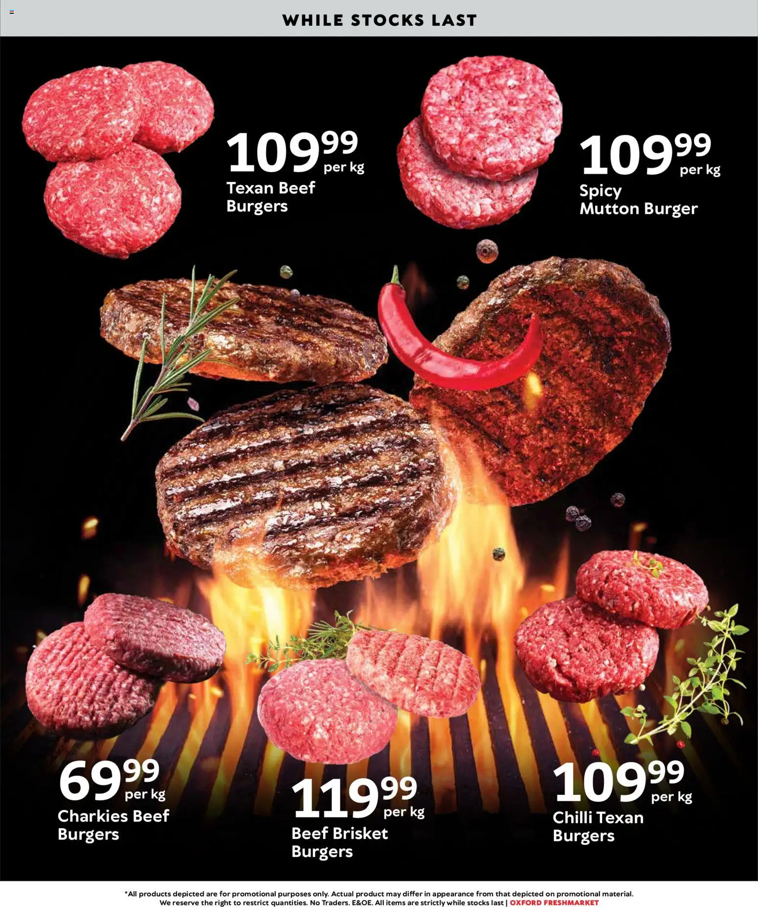 New Oxford Freshmarket catalogue – valid from 14.01.2026 | Page: 7 | Products: Beef, Burgers, Chilli