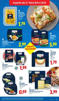 Pré-visualização ITALIAMO Lasanha Alla Siciliana, Lasanha Alla Siciliana. Cada emb. 1 kg válido de 06.04.2026 | Página: 9