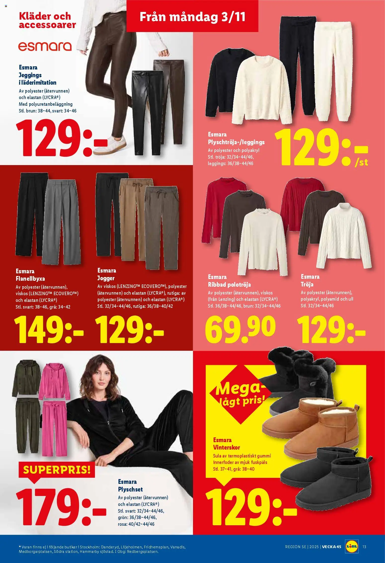 Lidl reklamblad aktuell från 03.11.2025 | Sida: 15 | Produkter: Kläder, Tröja, Leggings