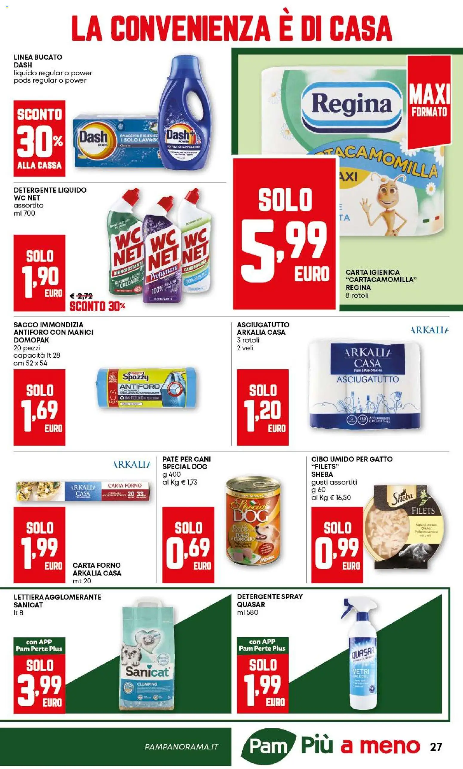 Volantino PAM del 18.12.2025 | Pagina: 27 | Prodotti: Paté, Pollo, Carta forno, WC