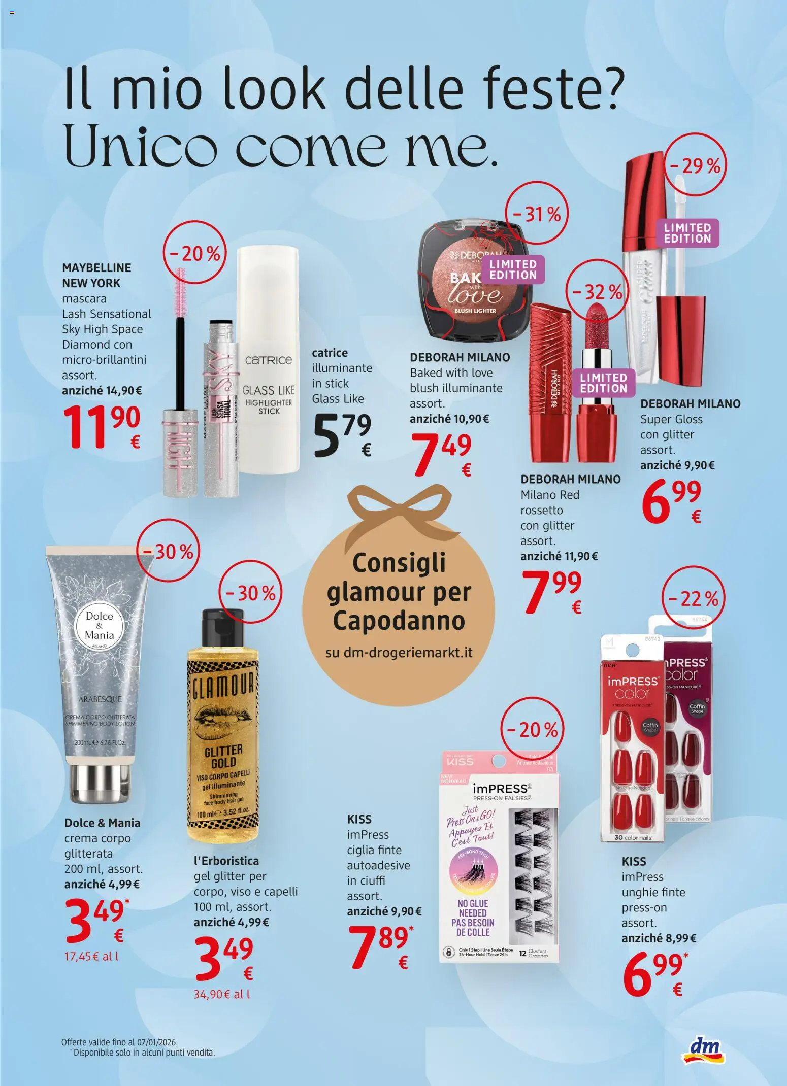 Volantino dm drogerie markt del 18.12.2025 | Pagina: 3 | Prodotti: Mascara, Ciglia finte, Rossetto, Blush