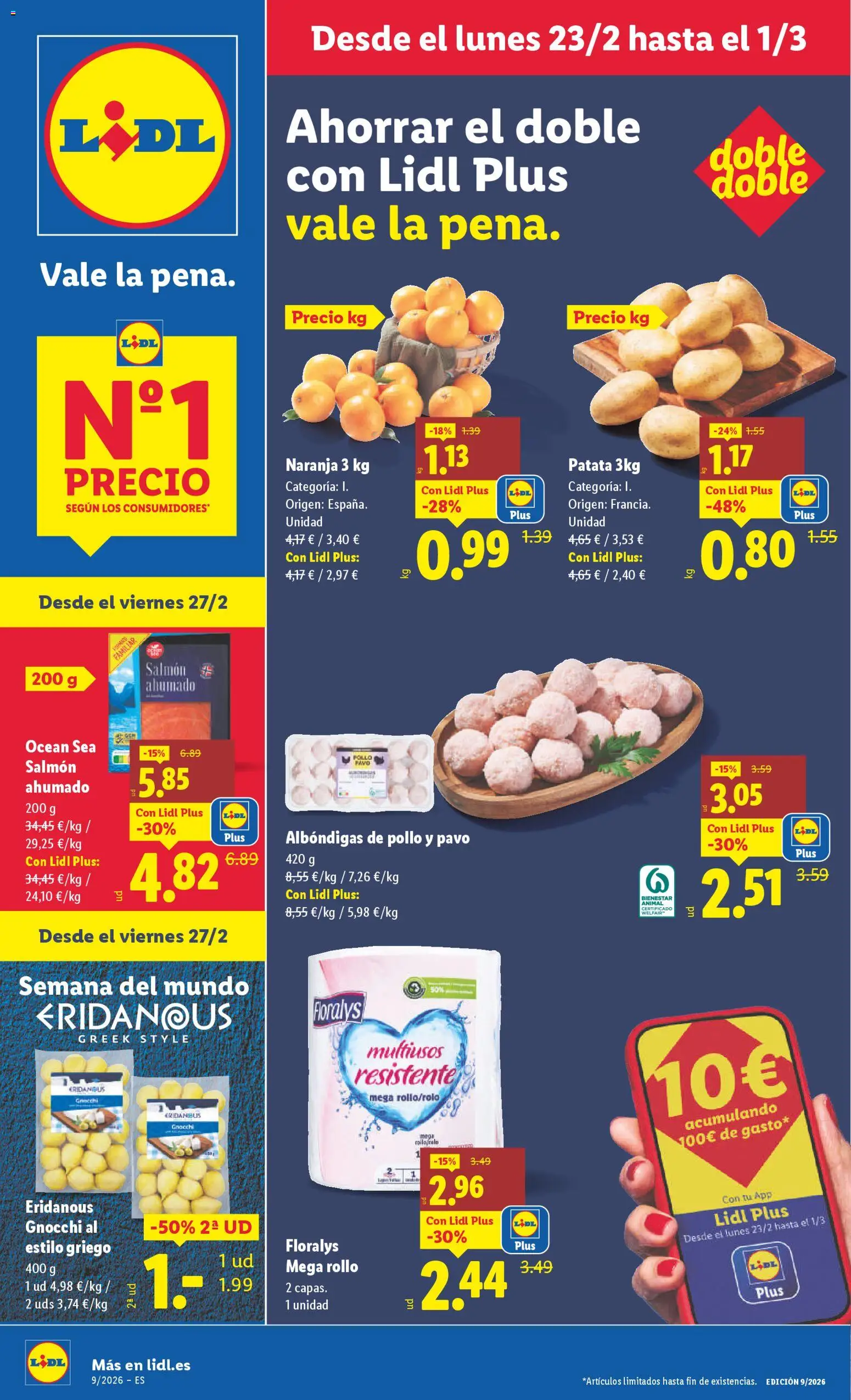 Lidl folleto │ válido desde el 23.02.2026 | Página: 1 | Productos: Salmón ahumado