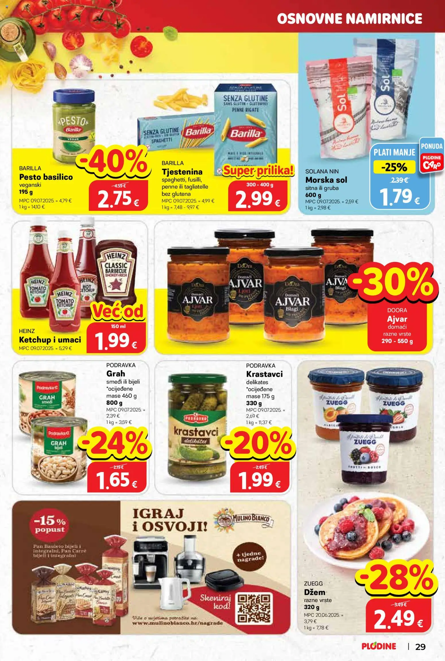 Plodine katalog | vrijedi od 12.11.2025 | Stranica: 29 | Proizvodi: Grah, Ajvar, Džem, Sol