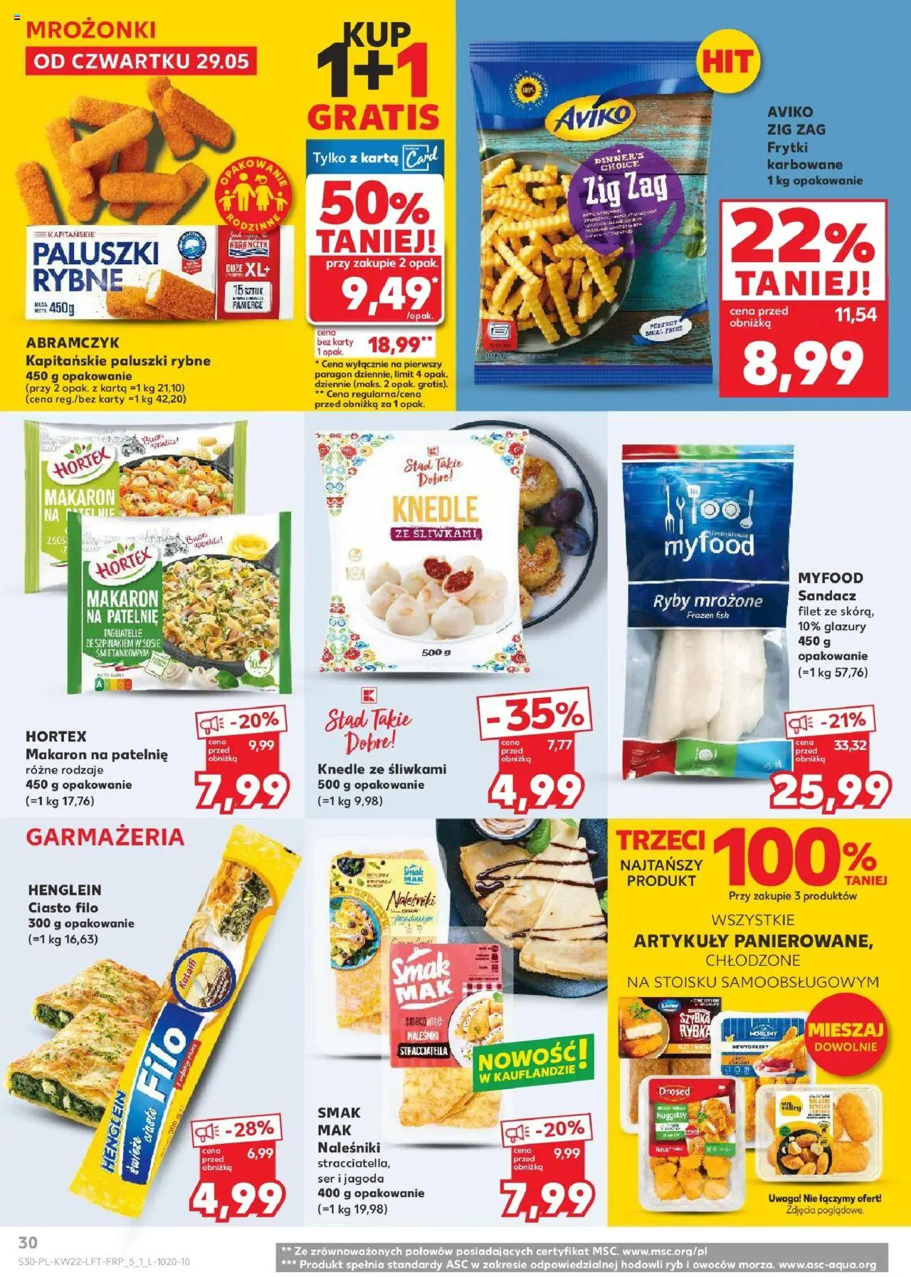 Kaufland gazetka od 29.05.2025 | Strona: 30 | Produkty: Ser, Ryby, Knedle, Naleśniki