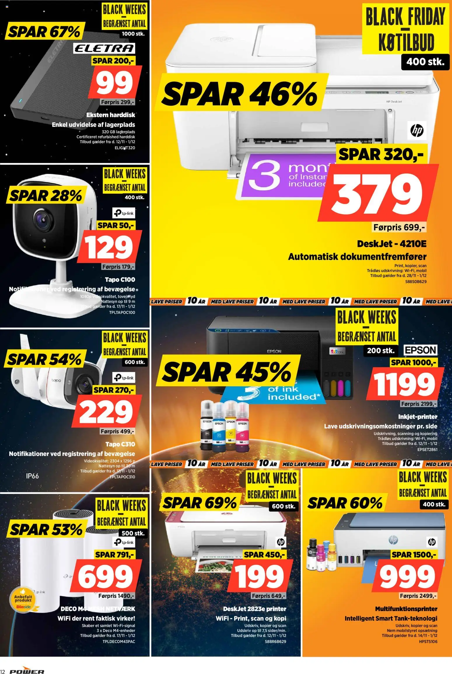 Power tilbudsavis – gyldig fra 28.11.2025 | Side: 12 | Produkter: Ekstern Harddisk, Printer, Lyd, Harddisk
