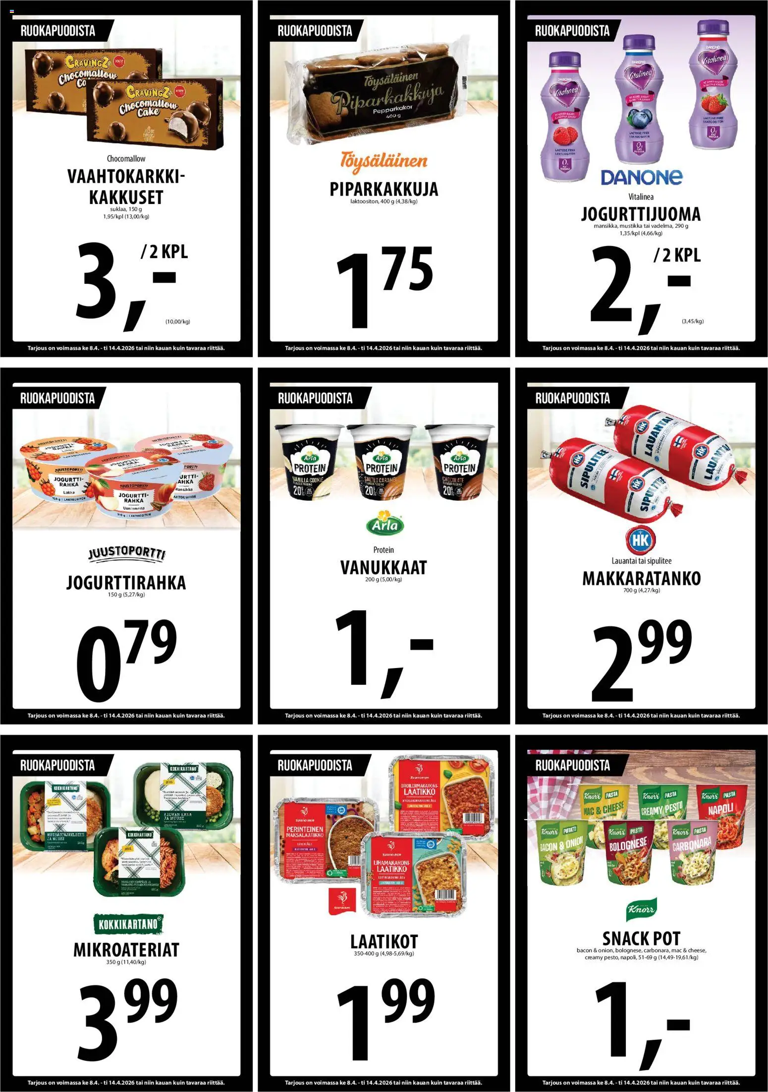 Tuuri tarjoukset – voimassa 08.04.2026 alkaen | Sivu: 9 | Tuotteet: Mustikka, Laatikko, Jogurtti, Lakka