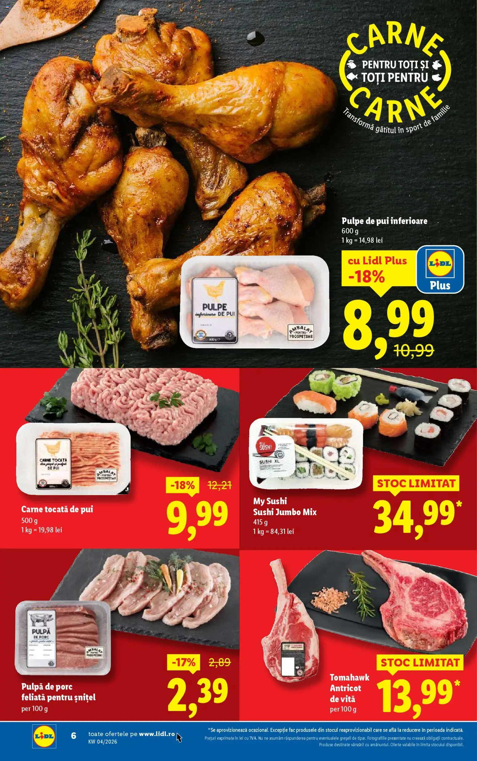 Noul catalog Lidl – valabil de la 19.01.2026 | Pagină: 6 | Produse: Hacıyatmaz Kedi Oyuncağı, Yağ sökücü, Sushi, Kedi Oyun Alanları