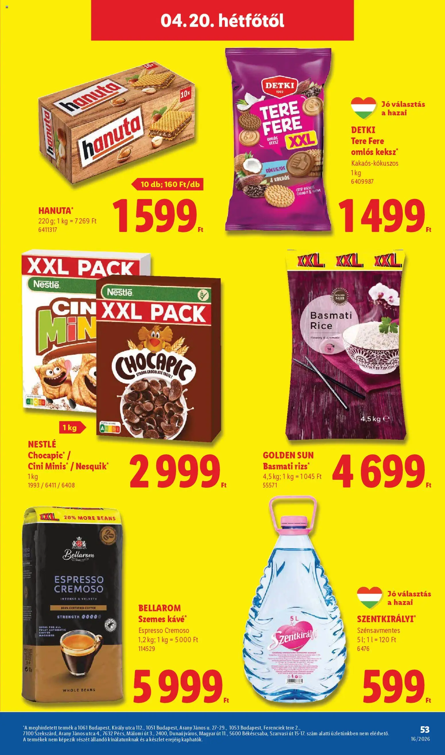 Lidl akciós ujság - amely érvényes a következő dátumtól: 16.04.2026 | Oldal: 53