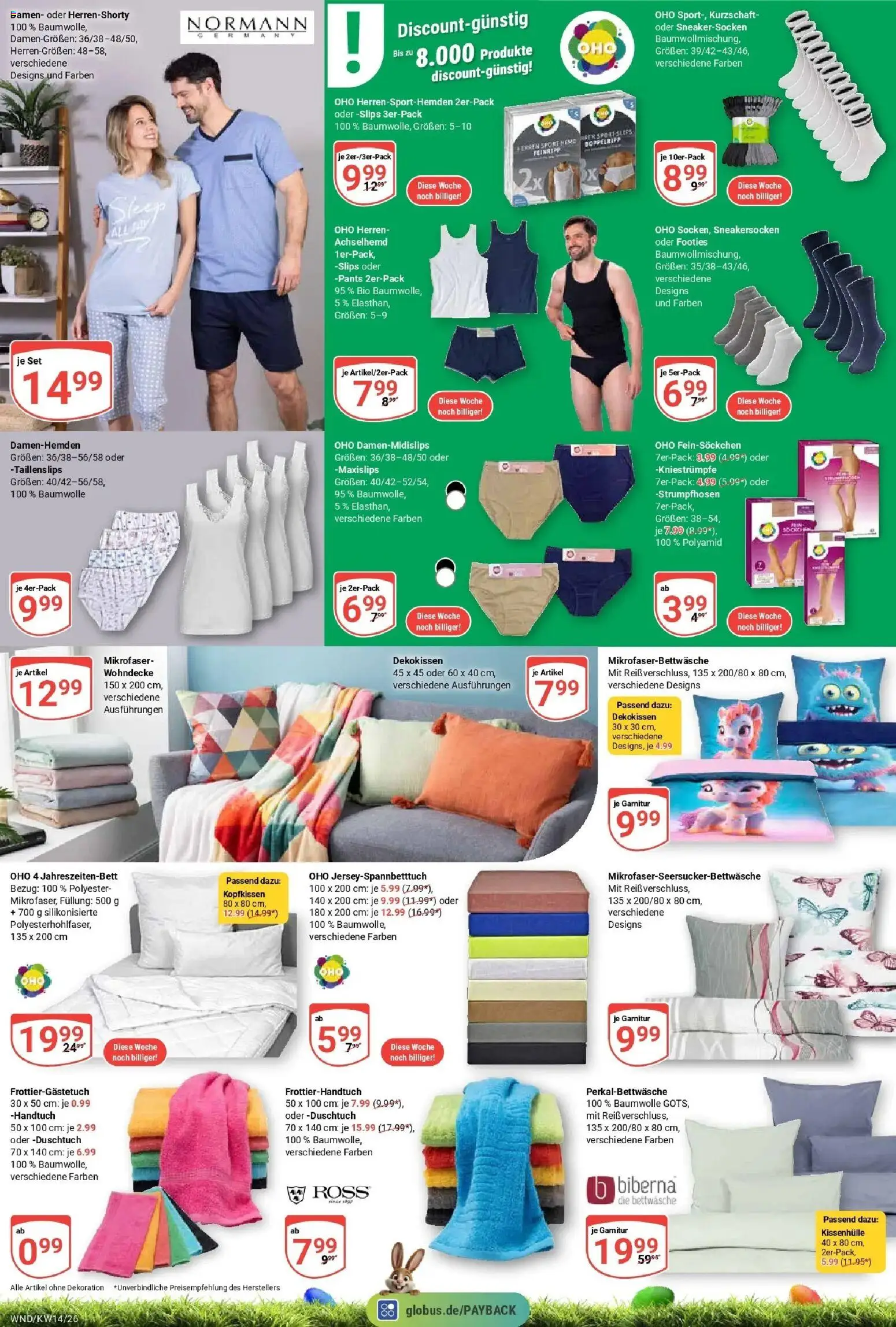 Globus prospekt St. Wendel	 – gültig ab 30.03.2026 | Seite: 35 | Produkte: Kniestrümpfe, Bettwäsche, Kopfkissen