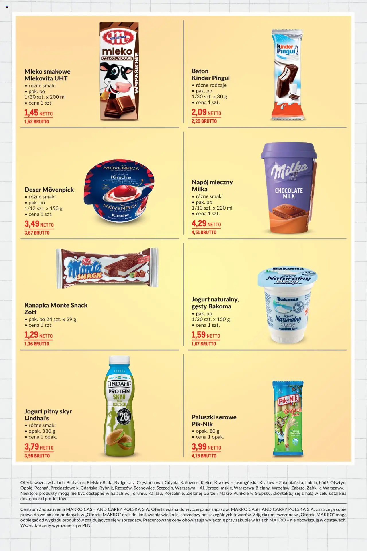 Makro Gazetka - Katalog Back to School od 19.08.2025 | Strona: 14 | Produkty: Jogurt pitny, Milka, Paluszki, Jogurt