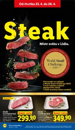 Náhled letáku Lidl leták od 23.04.2026 | Strana: 12 | Produkty: Hovězí, Hovězí steak, Steak, Deluxe