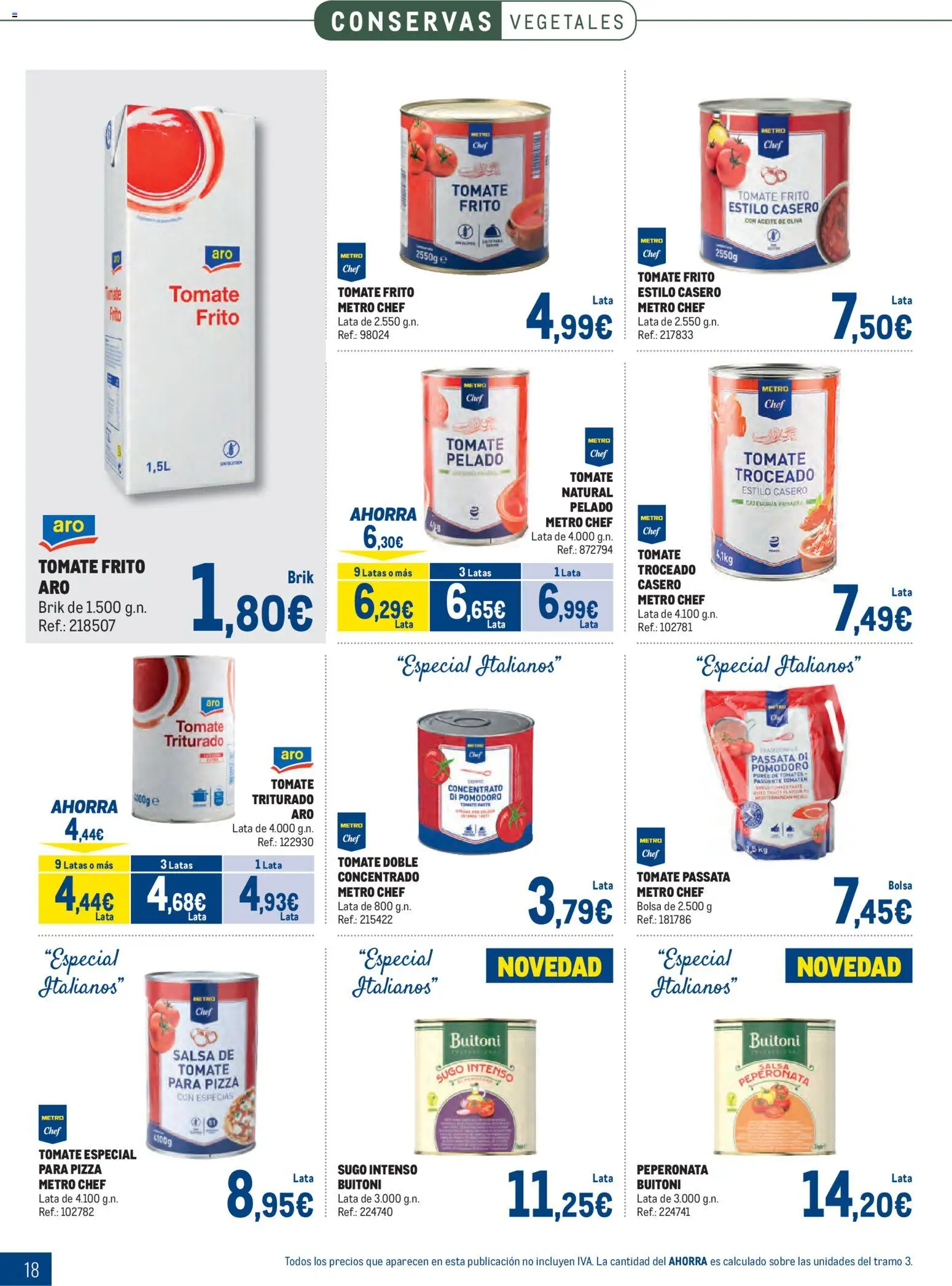 Makro - Especial Despensa Cataluña │ válido desde el 02.02.2026 | Página: 18 | Productos: Aceite, Pizza, Bolsa, Tomate triturado