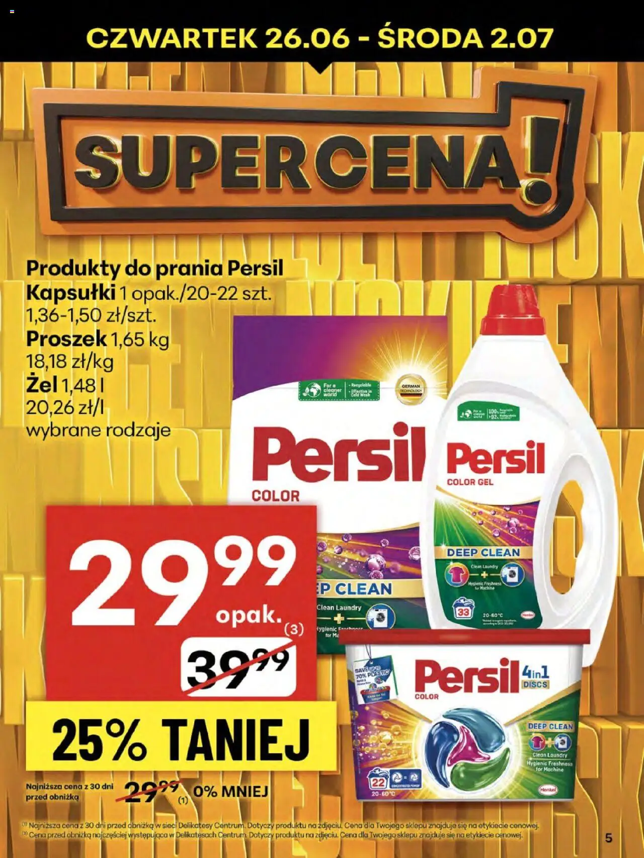 Delikatesy Centrum Gazetka - Sklepy Własne od 26.06.2025 | Strona: 5 | Produkty: Persil, Delikatesy