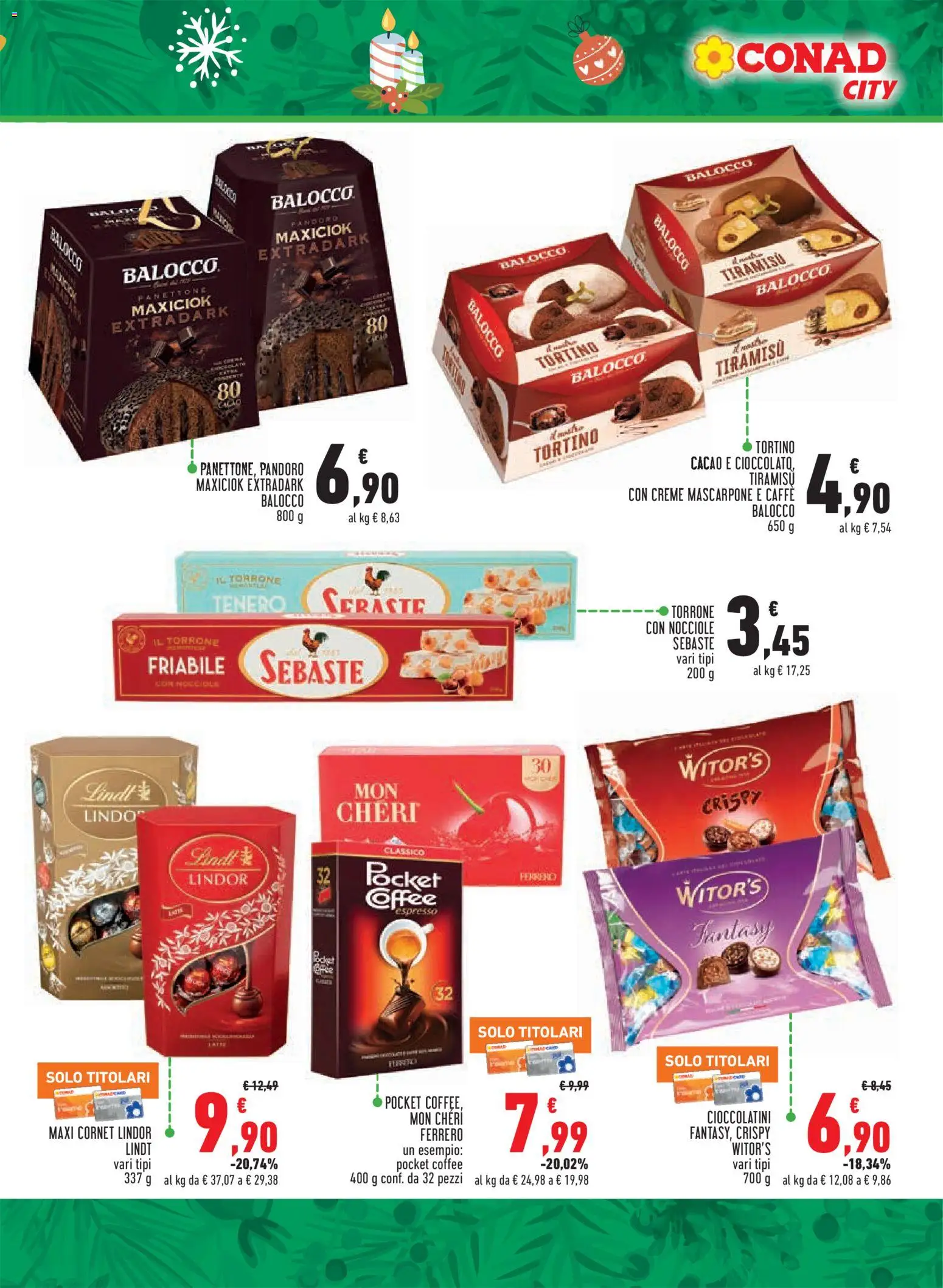 Volantino Conad del 20.11.2025 | Pagina: 9 | Prodotti: Pandoro, Panettone, Cacao, Cioccolatini