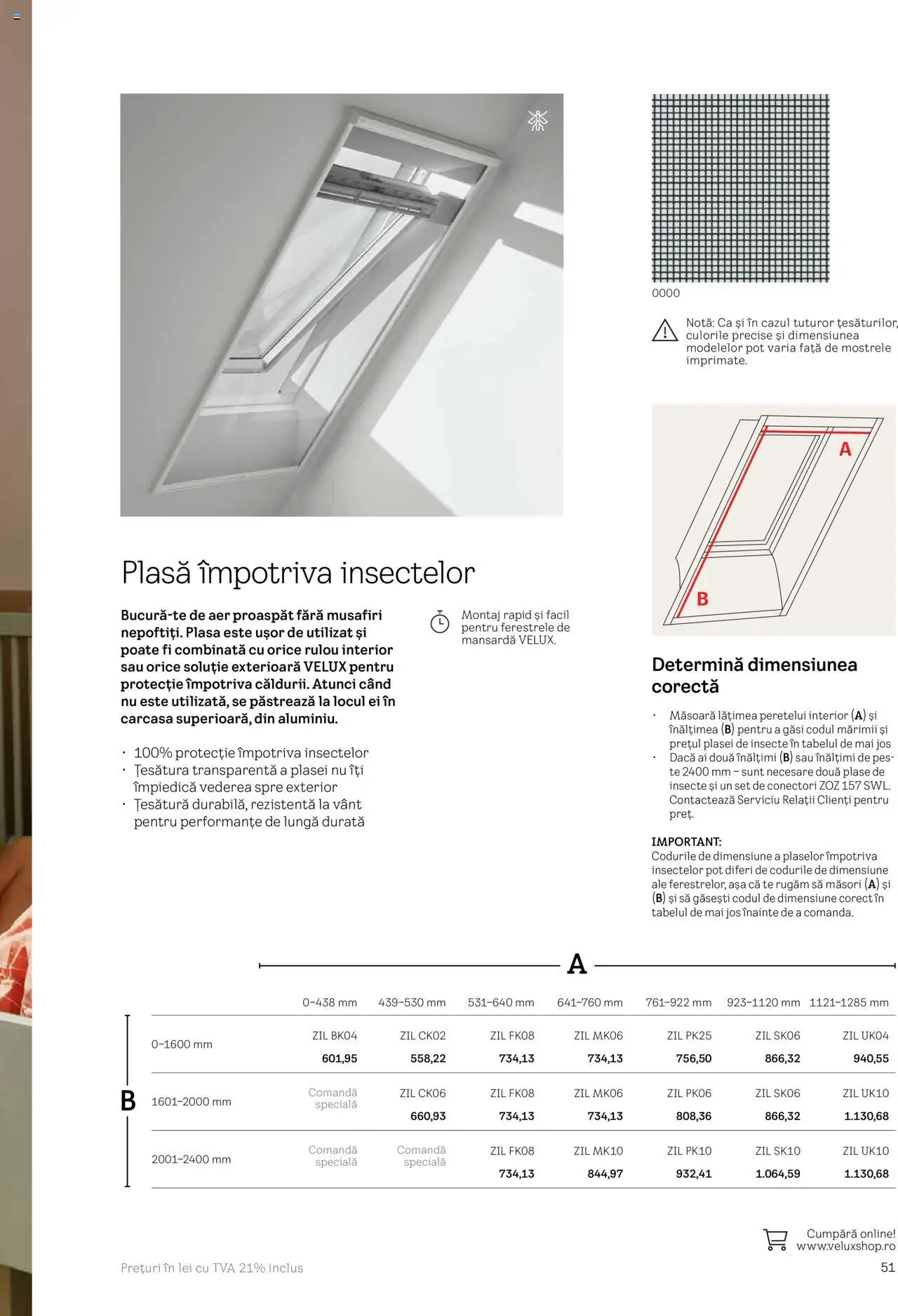 Velux catalog - Rulouri şi rolete – valabil de la 25.02.2025 | Pagină: 51 | Produse: Carcasă