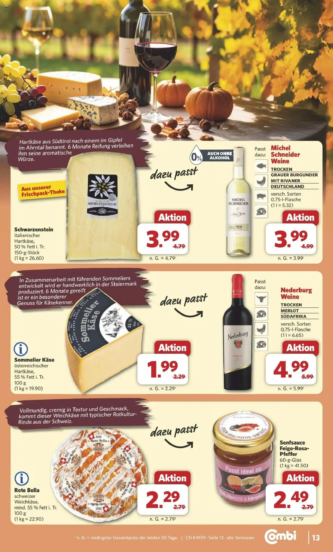Combi Prospekt Twistringen	 – gültig ab 21.09.2025 | Seite: 14 | Produkte: Käse, Merlot, Pfeffer