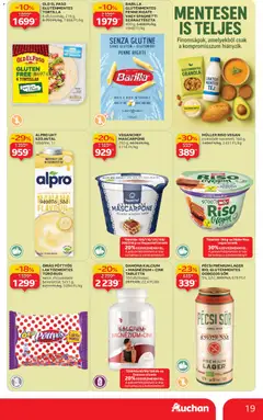 Auchan Akciós újság - amely érvényes a következő dátumtól: 30.10.2025 | Oldal: 19 | Termékek: Kiseli krastavci, Alpro, Étcsokoládé, Mascarpone