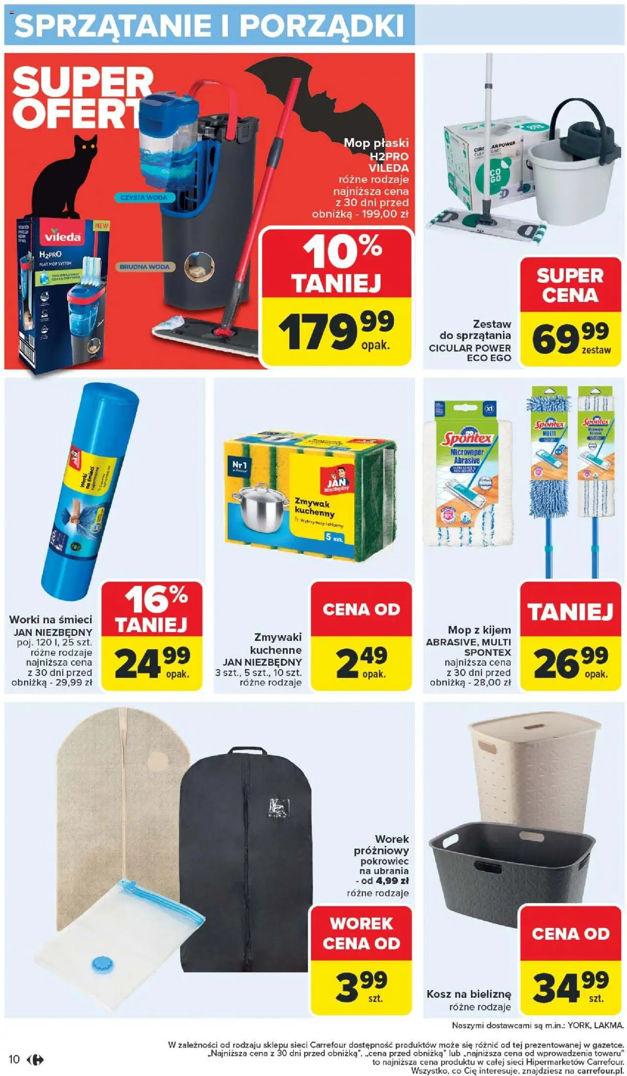 Carrefour Gazetka - Łap okazje od 23.10.2025 | Strona: 10 | Produkty: Ubrania, Kosz, Vileda, Woda