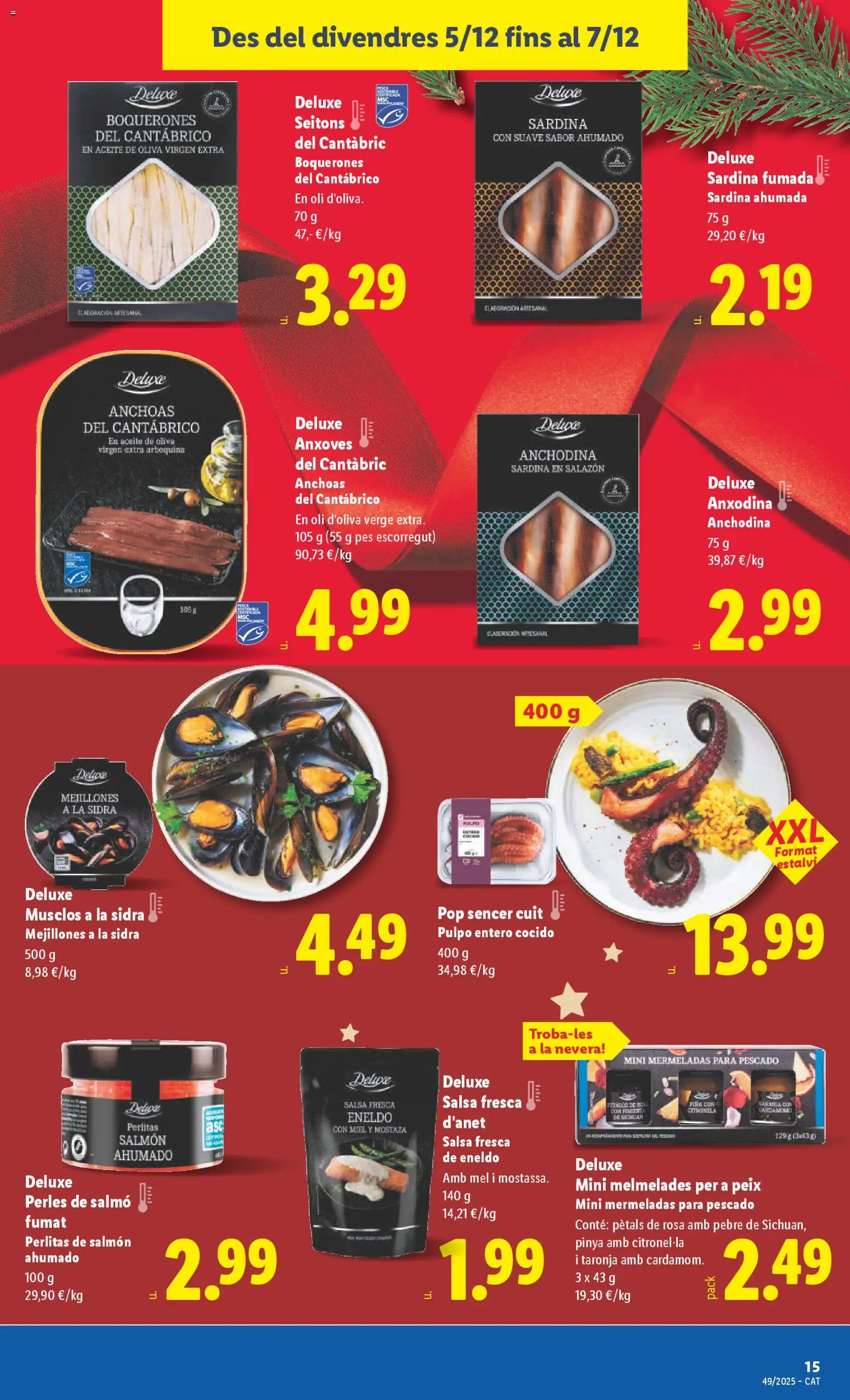 Lidl folleto │ válido desde el 01.12.2025 | Página: 39 | Productos: Aceite, Pescado, Aceite de oliva virgen extra, Nevera