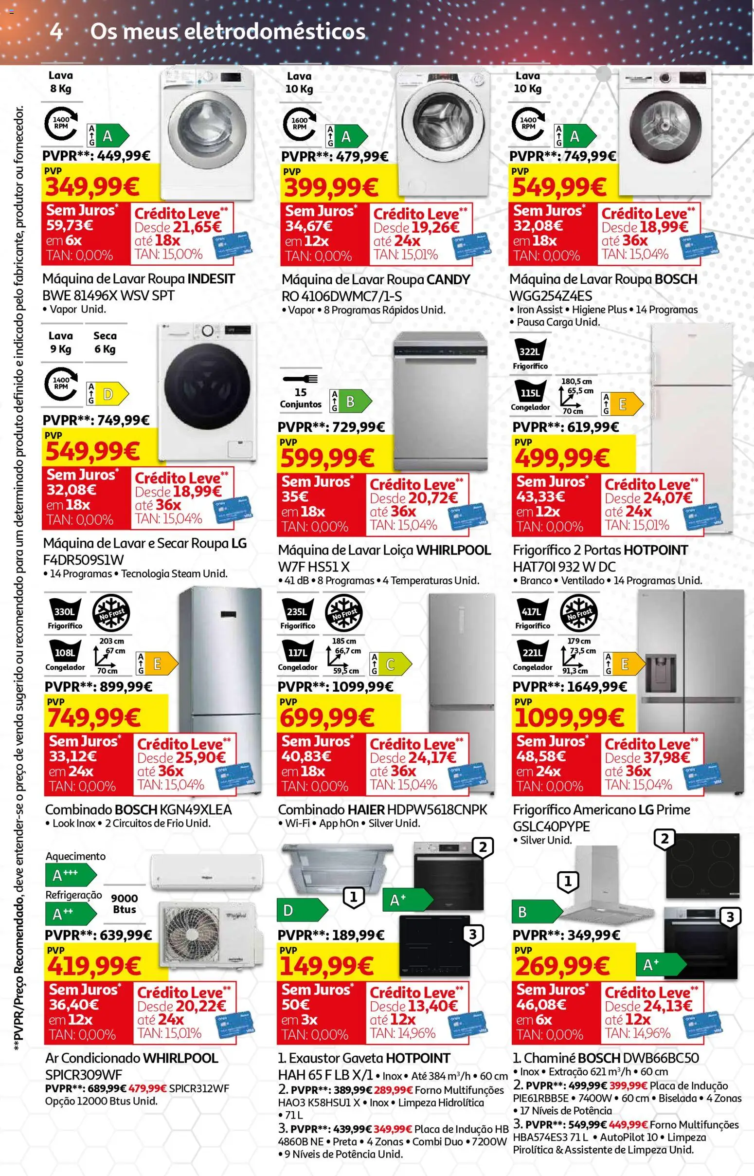 Auchan - Beleza Interiores Spring │ válido de 21.04.2026 | Página: 33 | Produtos: Forno, Congelador, Exaustor, Whirlpool