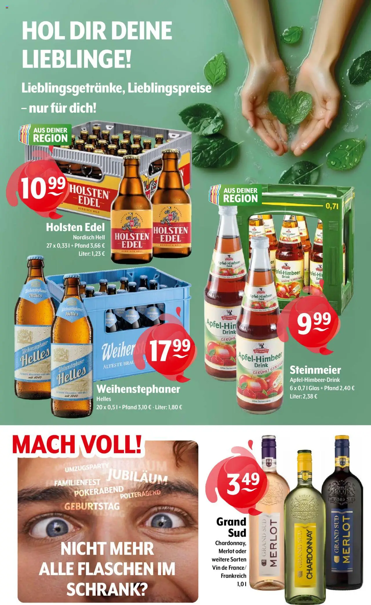 Getränke Hoffmann - Hamburg – gültig ab 08.09.2025 | Seite: 9 | Produkte: Schrank, Merlot, Holsten edel, Grand sud