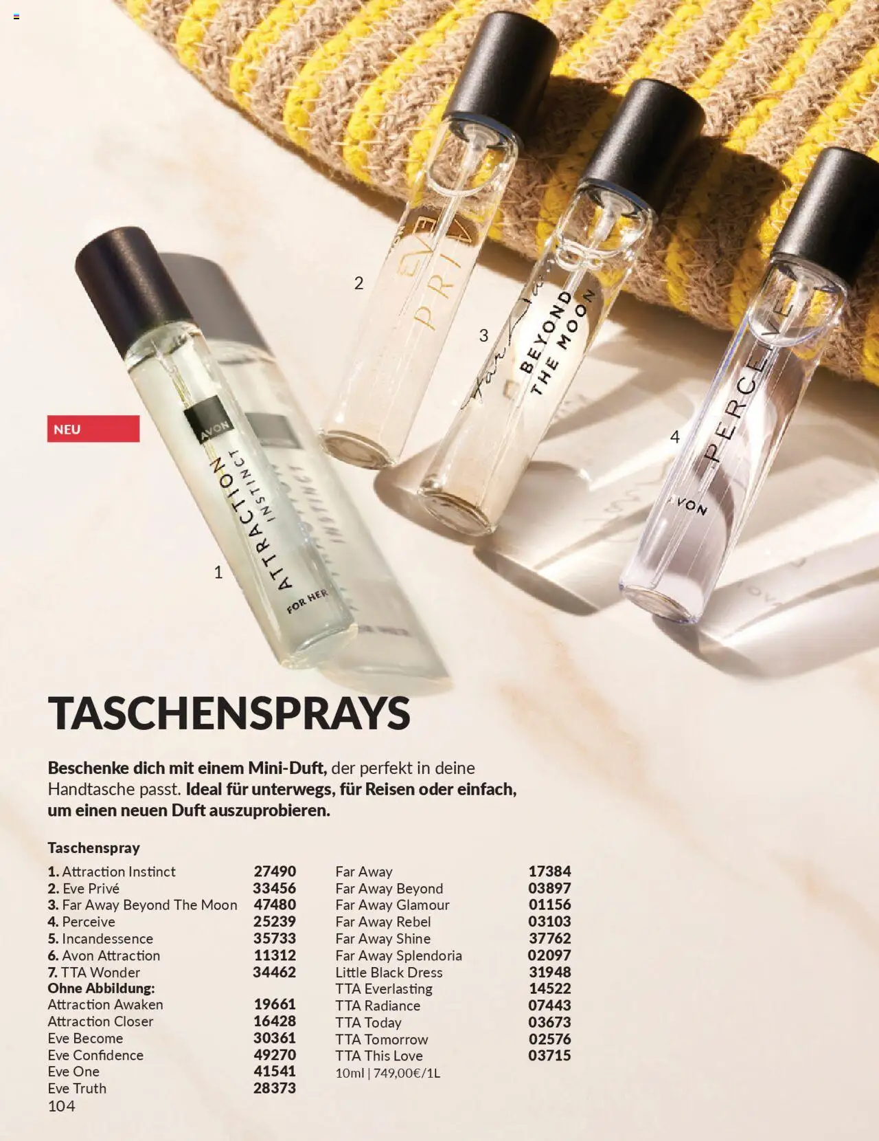 AVON Katalog Oktober 2025 – gültig ab 01.10.2025 | Seite: 106 | Produkte: Duft, Handtasche