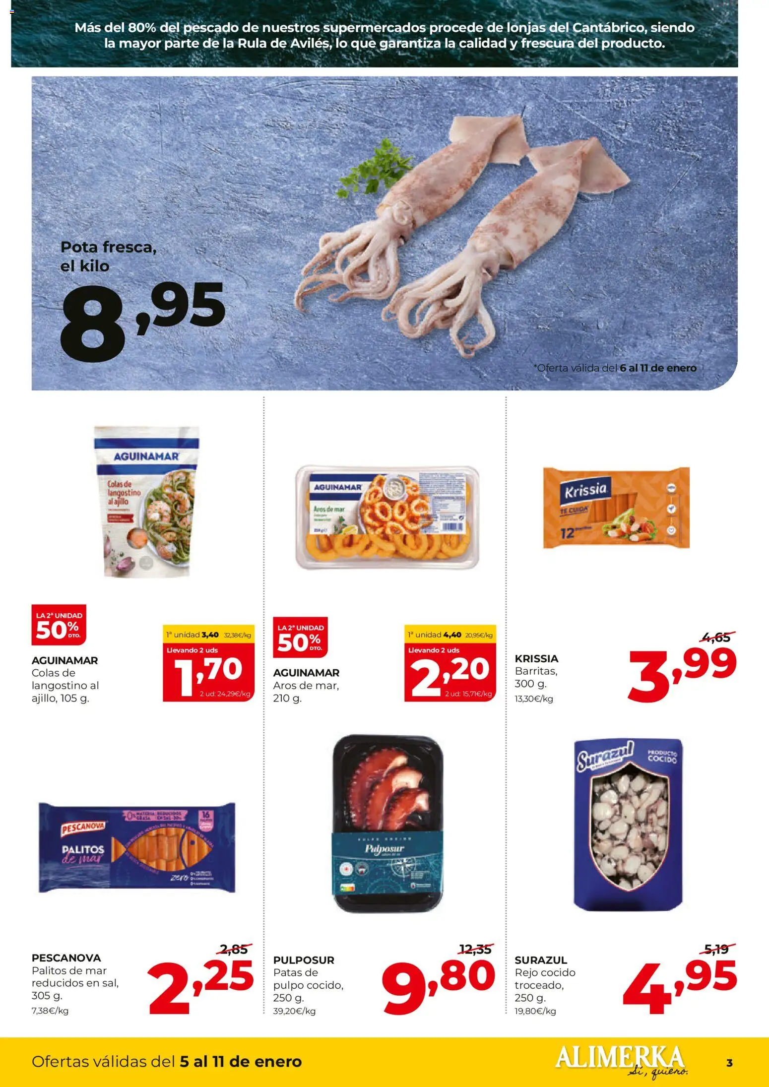 Alimerka folleto Asturias │ válido desde el 05.01.2026 | Página: 3 | Productos: Pescado, Langostino